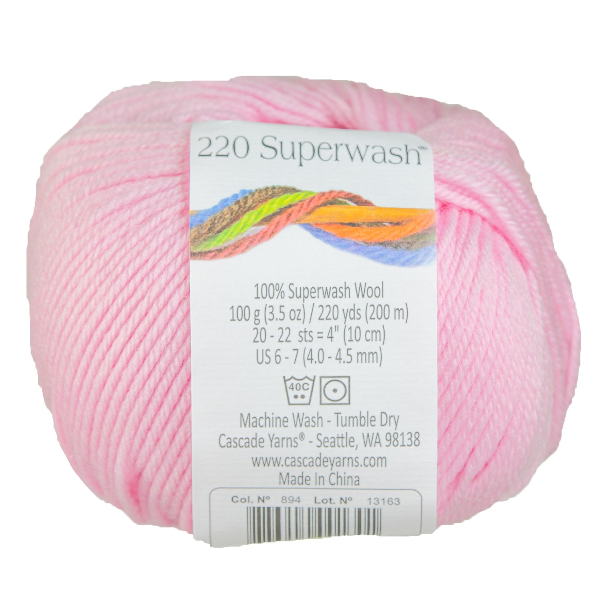 Cascade Yarns 220 Superwash Yarn - 0894 Strawberry Cream - Zoom Image
