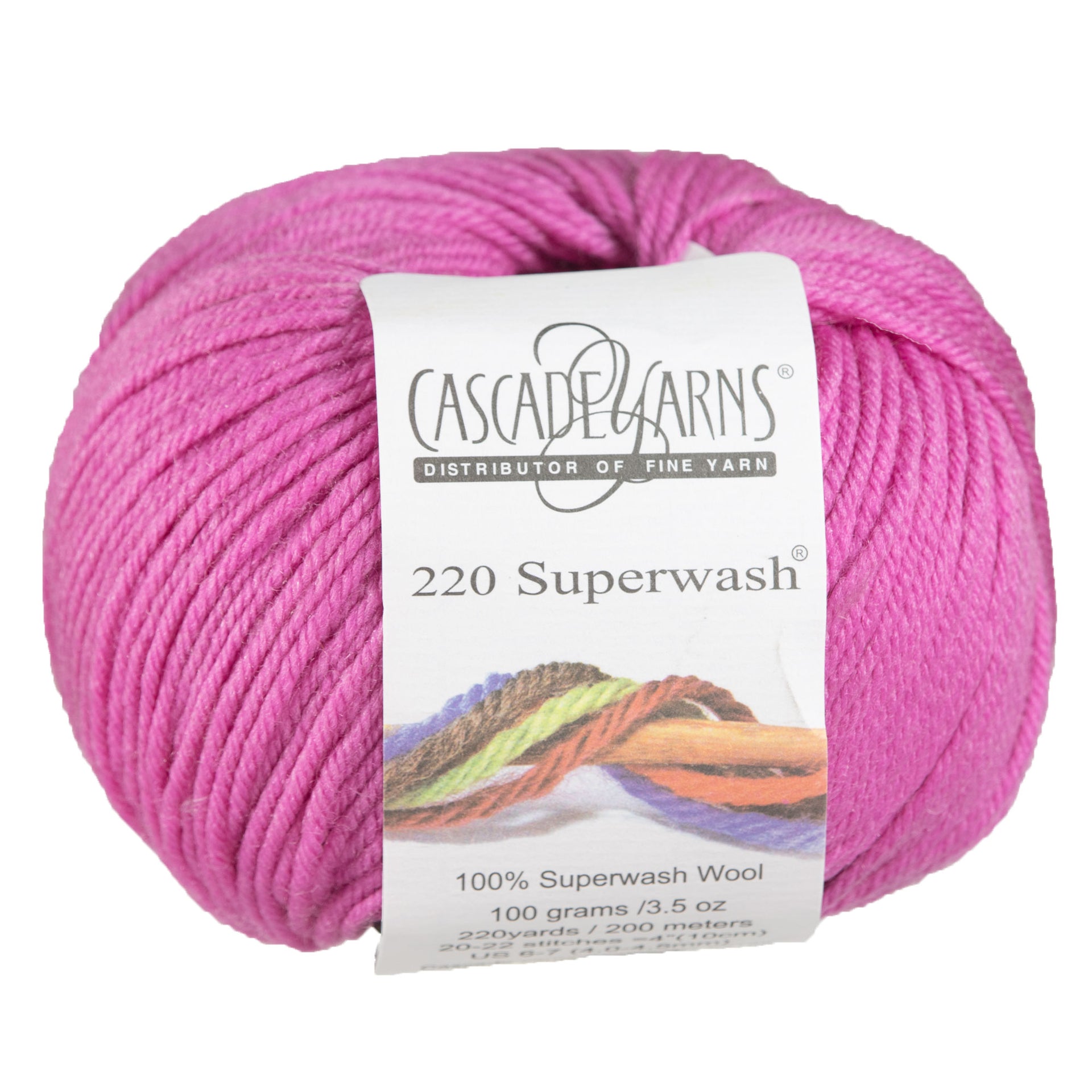Cascade Yarns 220 Superwash Yarn - 0914A Tahitian Rose - Zoom Image
