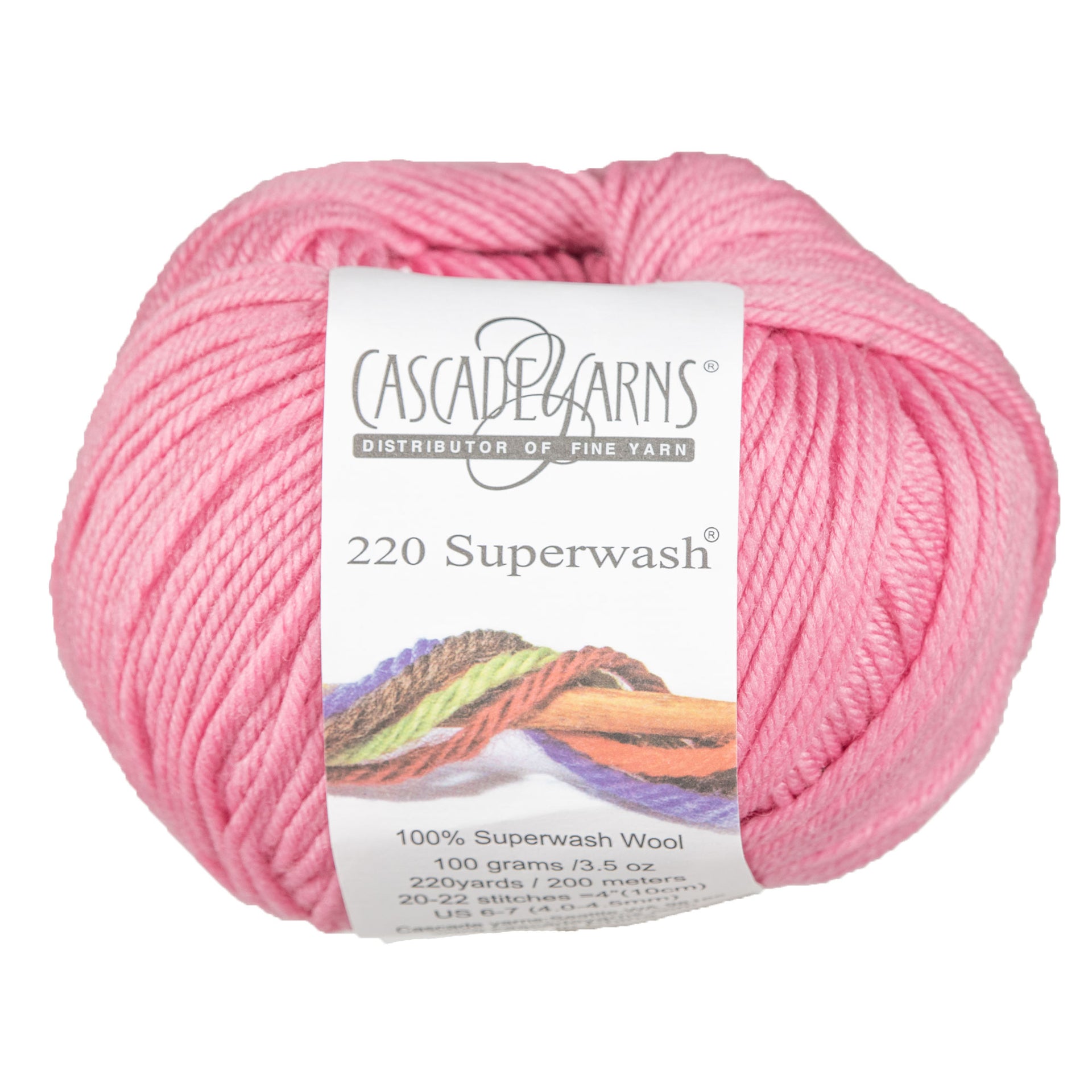 Cascade Yarns 220 Superwash Yarn - 0838 Rose Petal - Zoom Image

