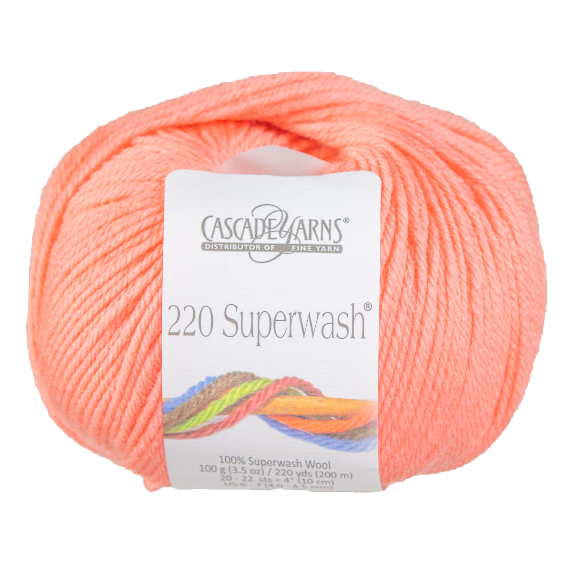 Cascade Yarns 220 Superwash Yarn - 1940 Peach - Zoom Image
