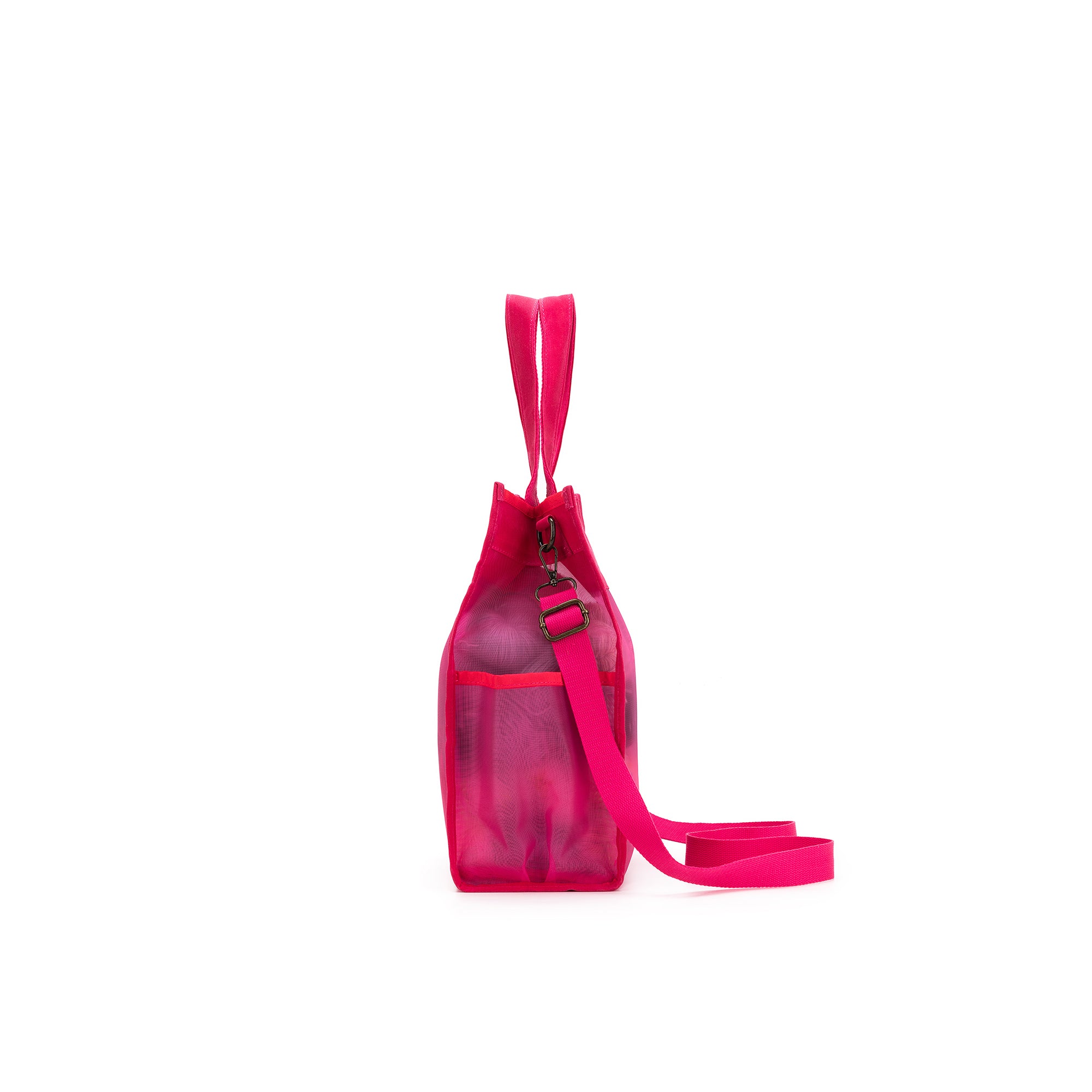 della Q Maker's Tall Mesh Tote - Vivid Rose | Jimmybeanswool.com