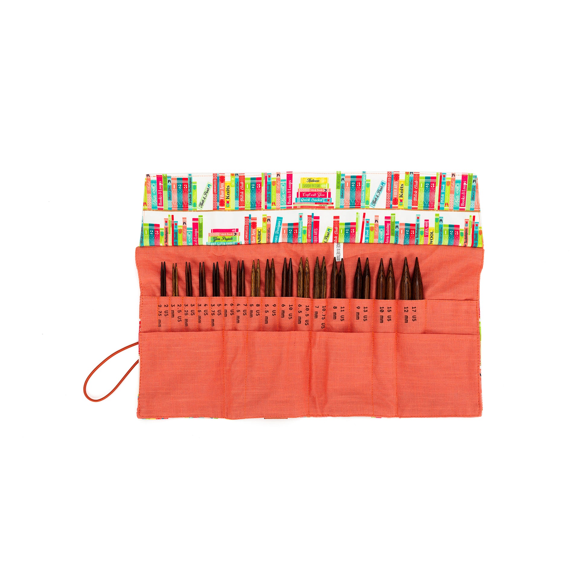 della Q Interchangeable Needle Case -  185-1 - *Linen - Library - Coral
