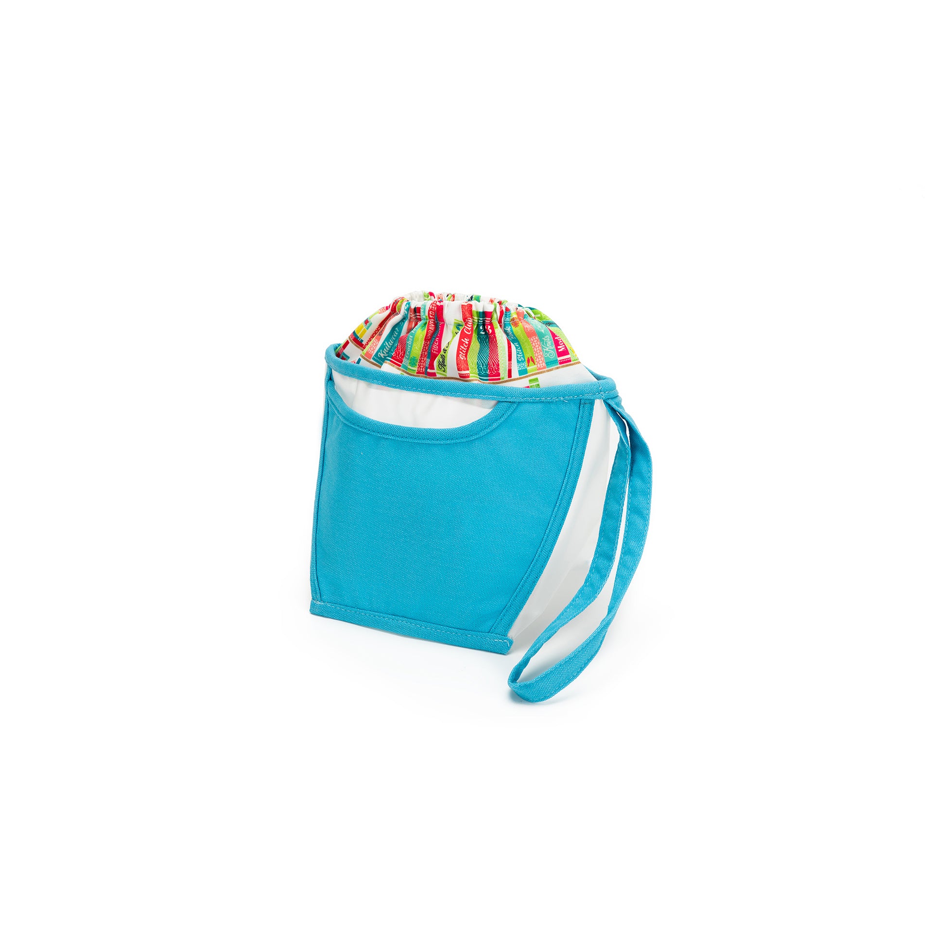 della Q Chicken Boots Clear Wristlet - *Linen - Library - Sky
