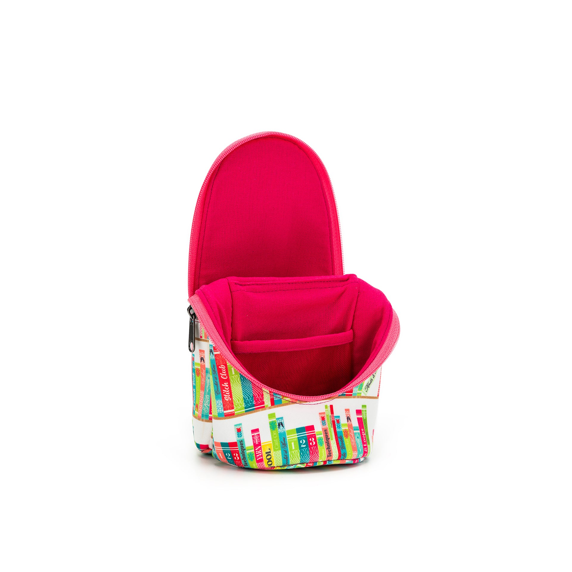 della Q Standing Needle Case - 600 - *Linen - Library - Fuchsia
