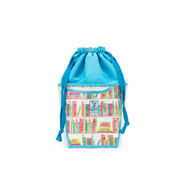 della Q Chicken Boots Double Double Project Bag - *Linen - Library - Sky