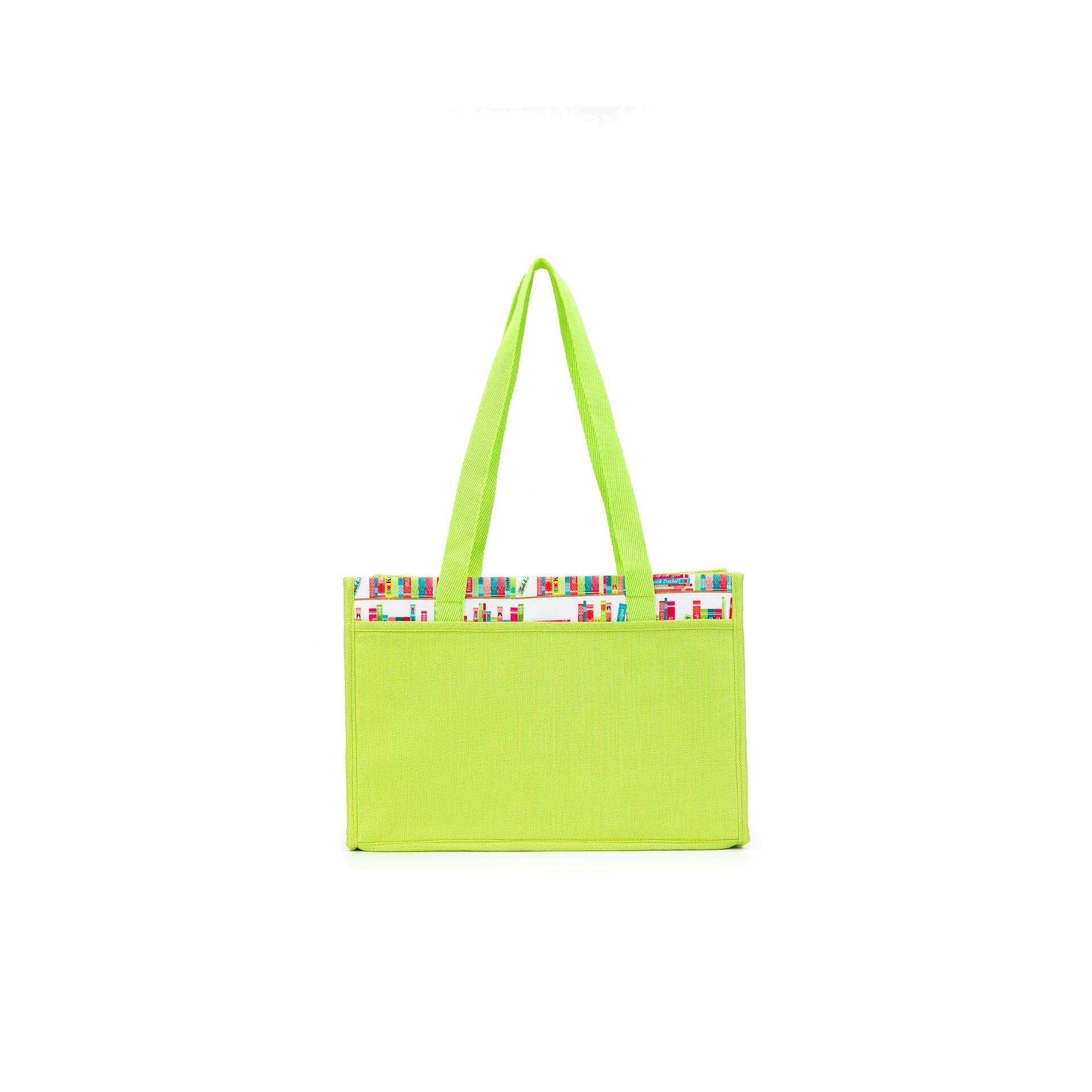 della Q Chicken Boots Project Bag - *Linen - Library - Lime
