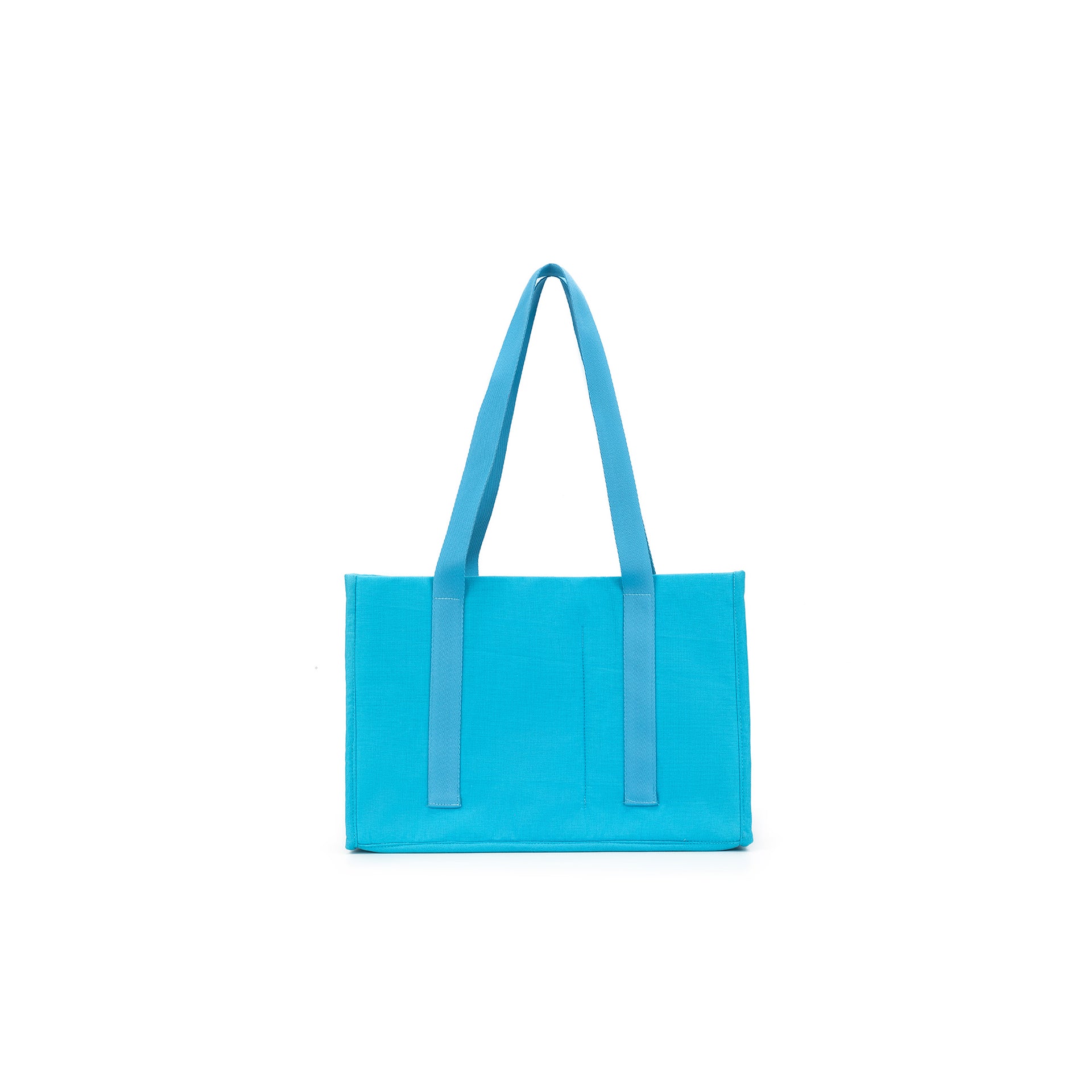 della Q Chicken Boots Project Bag - *Linen - Library - Sky
