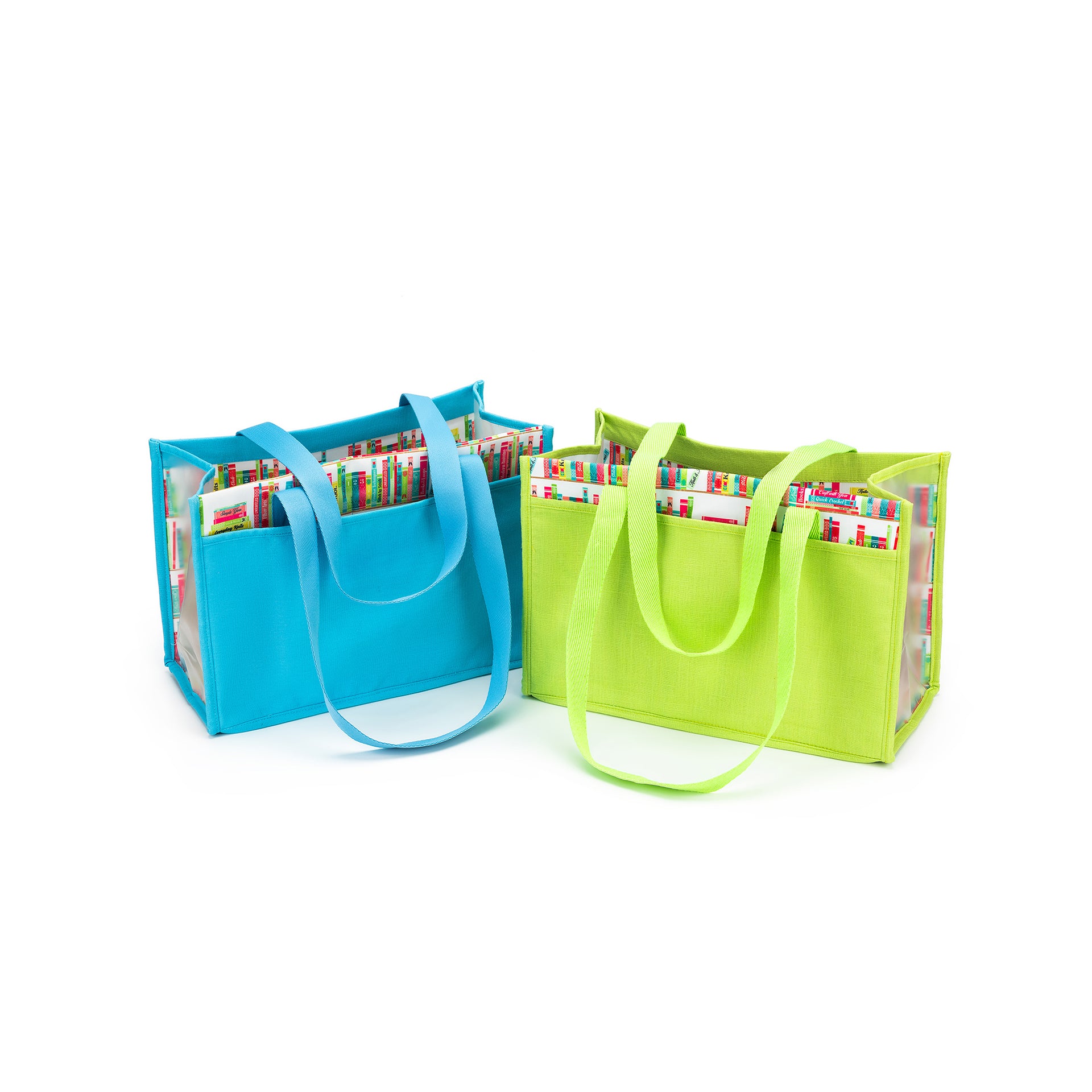 della Q Chicken Boots Project Bag - *Linen - Library - Lime
