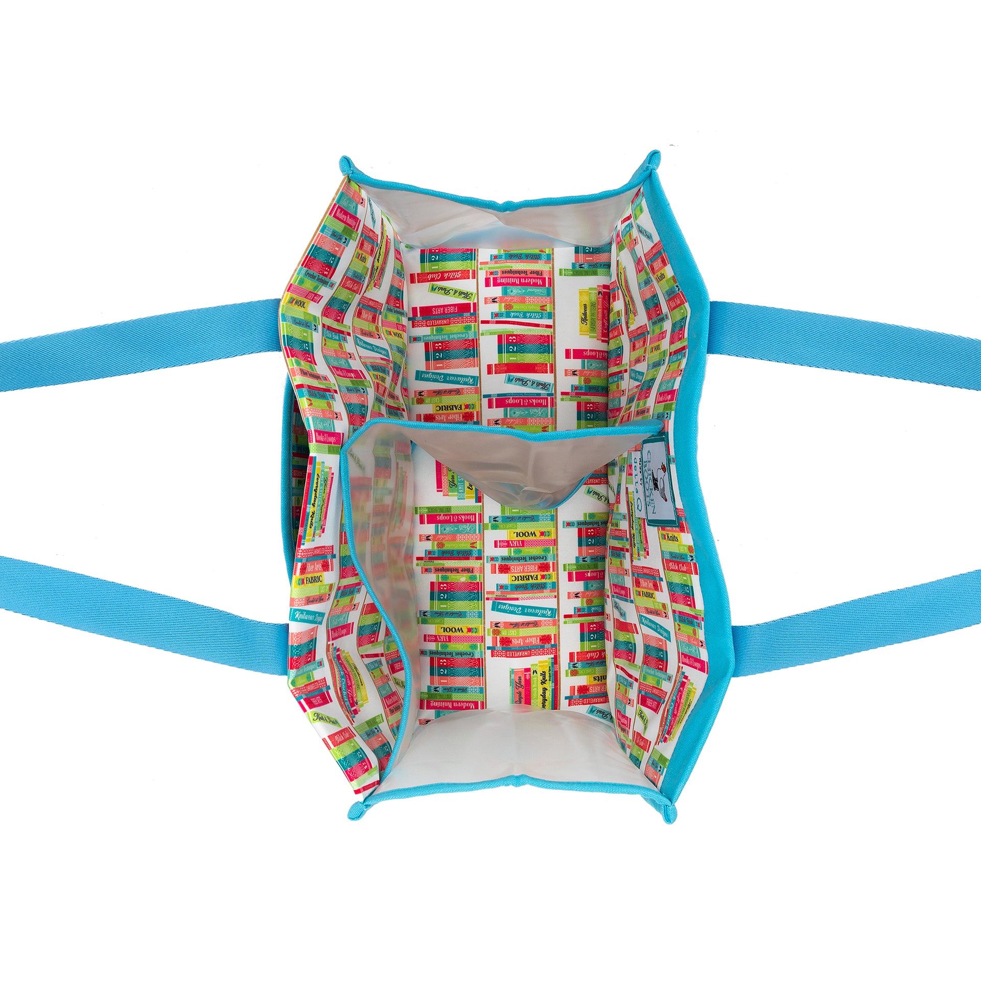 della Q Chicken Boots Project Bag - *Linen - Library - Coral
