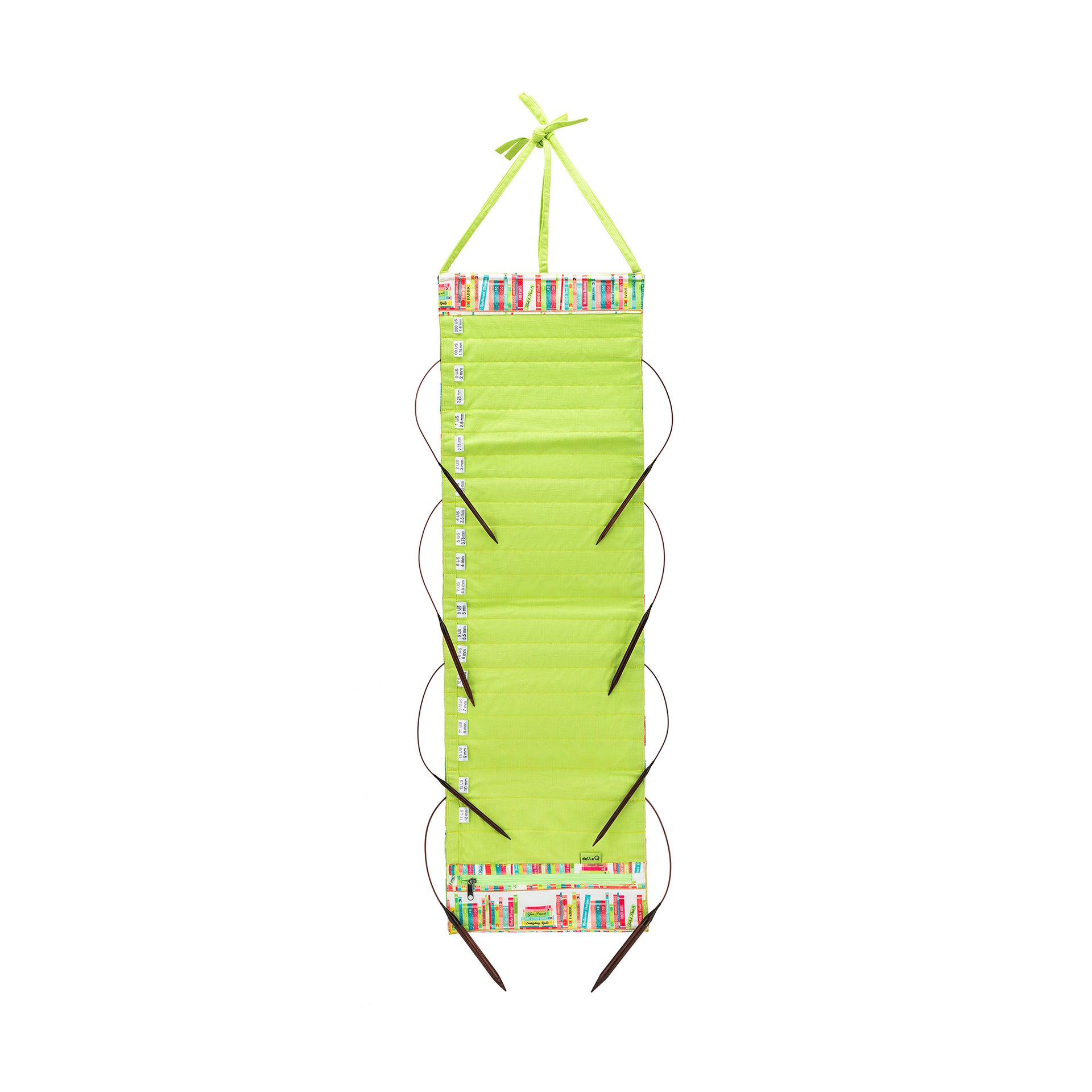della Q Hanging Circular Needle Organizer - 142-1 - *Linen - Library - Lime
