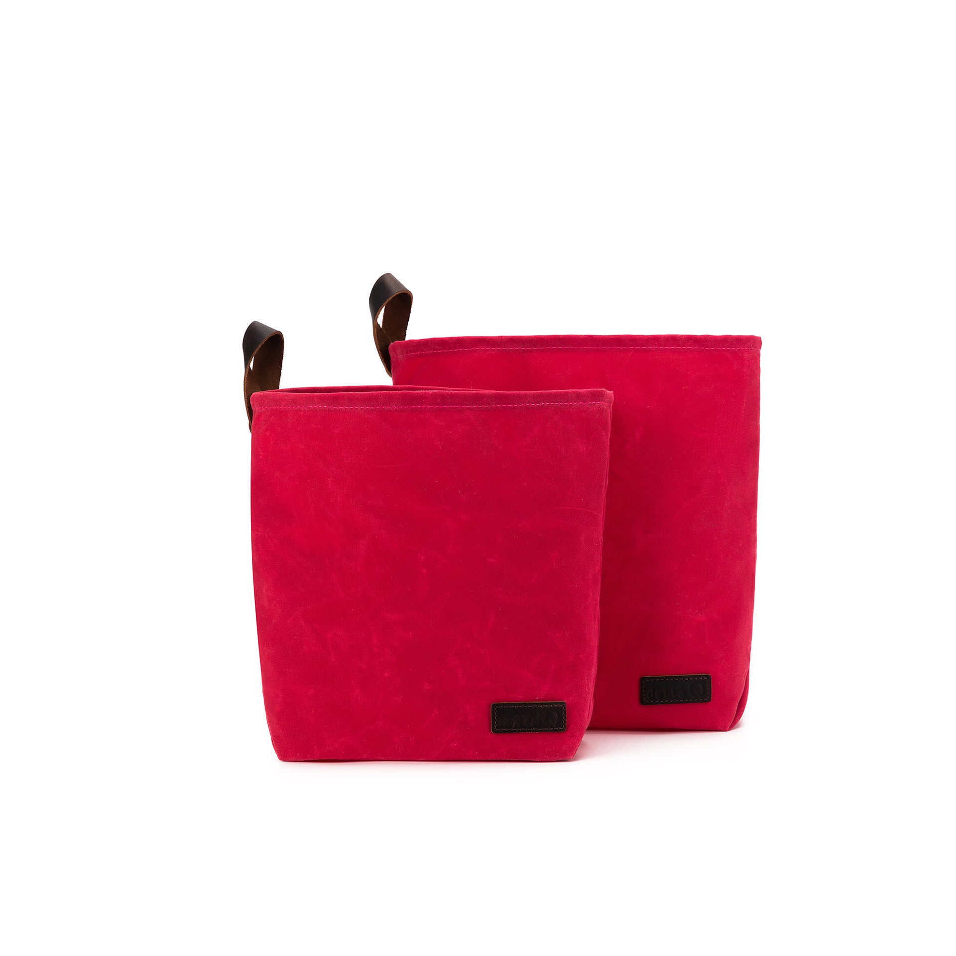 della Q Maker's Canvas Knit Sacks (Set of 2) - Vivid Rose
