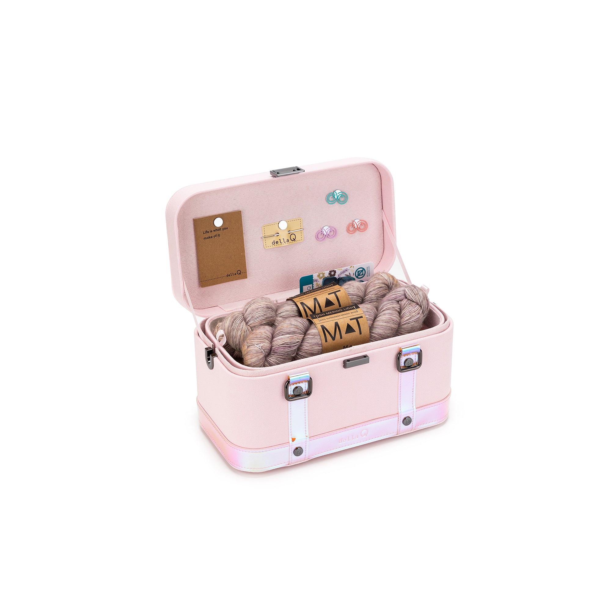 della Q Glow Collection - Vinyl Train Case - Sunset