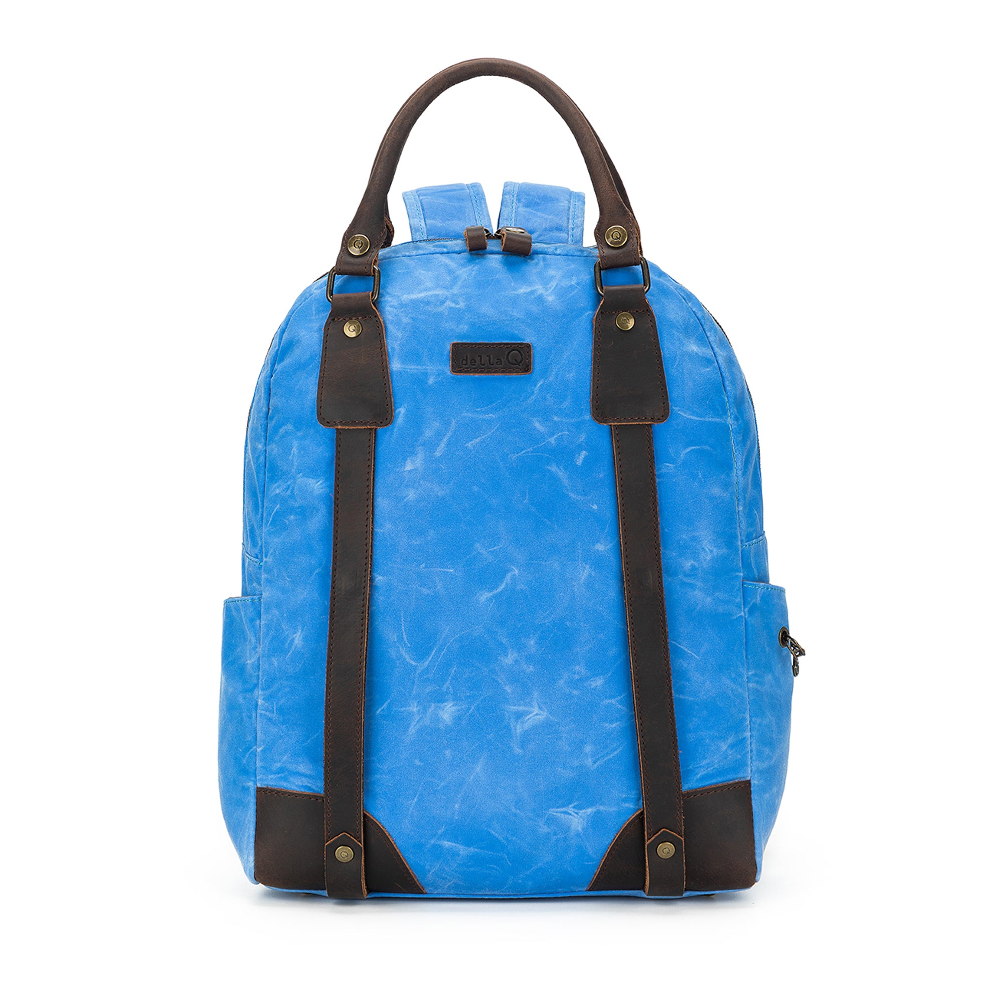 della Q Maker's Canvas Backpack - Azure Blue | Jimmybeanswool.com