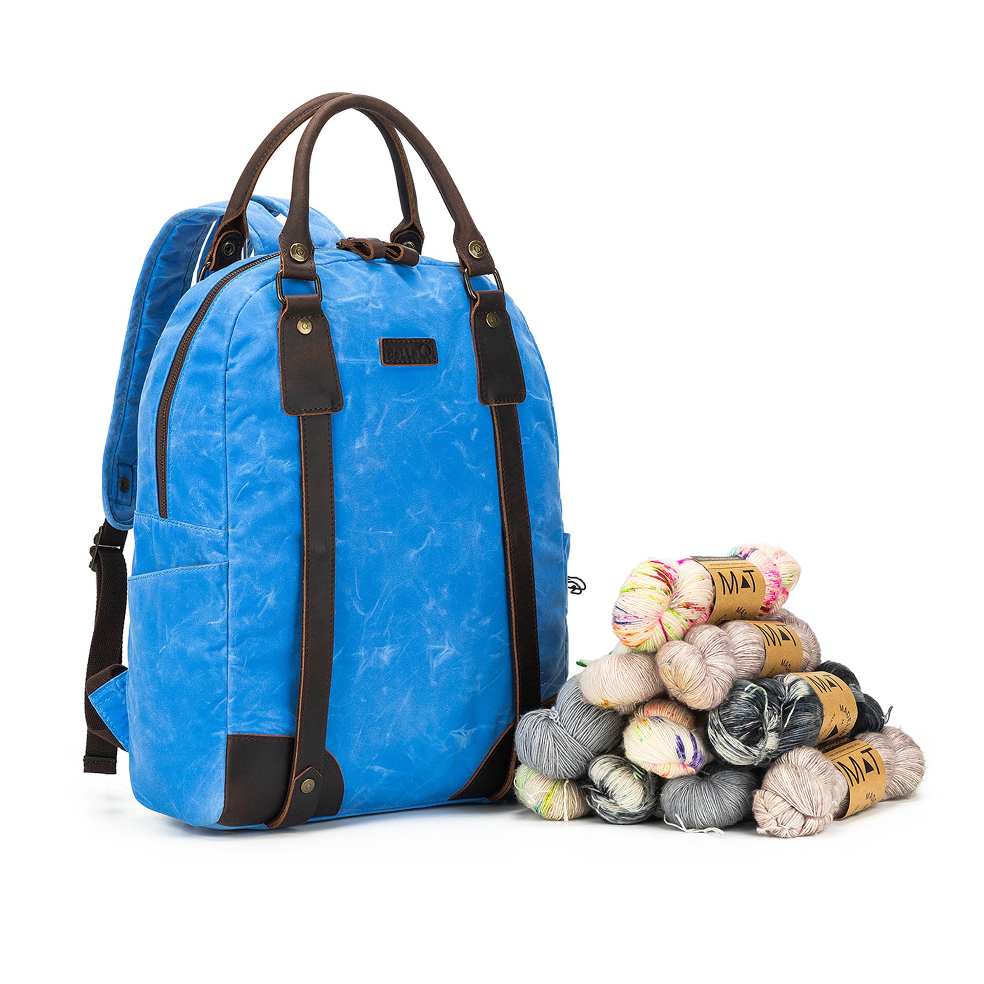 della Q Maker's Canvas Backpack - Azure Blue
