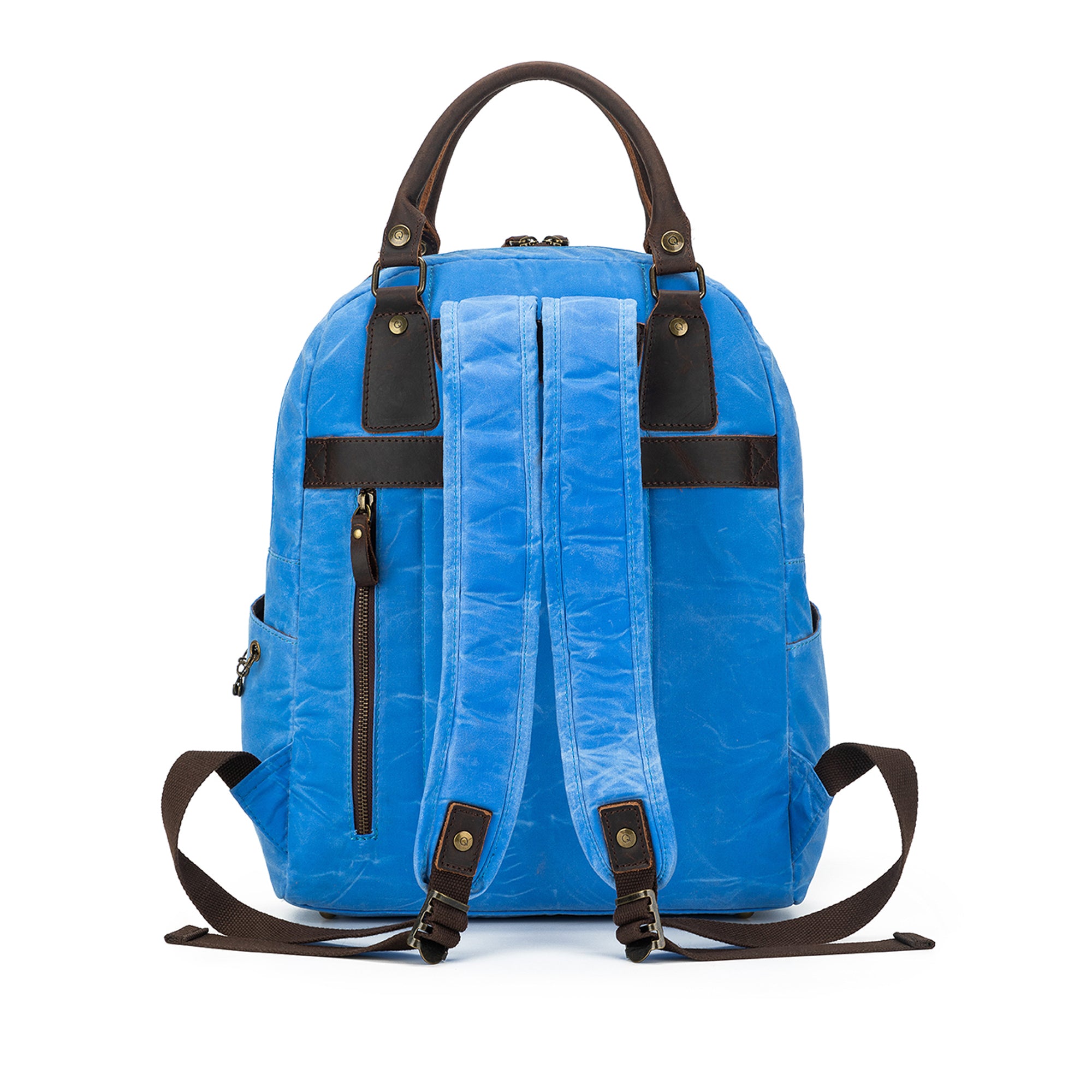della Q Maker's Canvas Backpack - Azure Blue | Jimmybeanswool.com