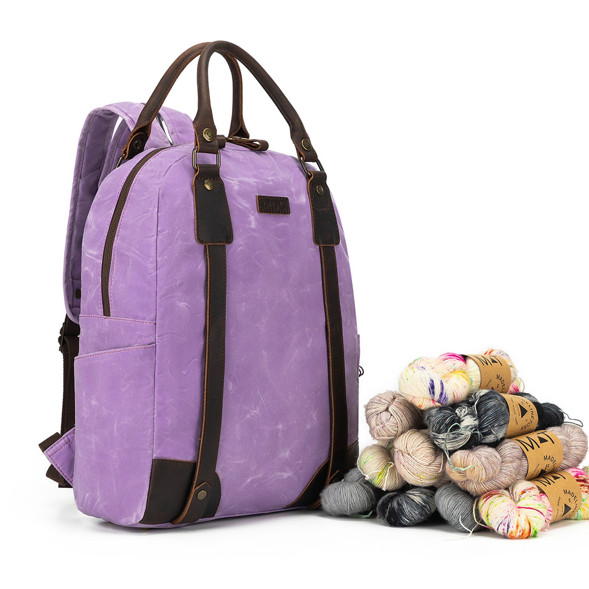 della Q Maker's Canvas Backpack - Violet Purple
