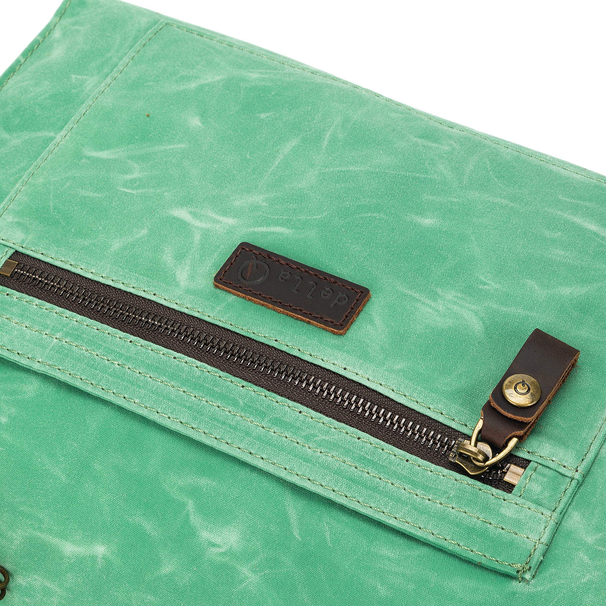 della Q Maker's Canvas Rucksack - Jade Green| Jimmybeanswool.com