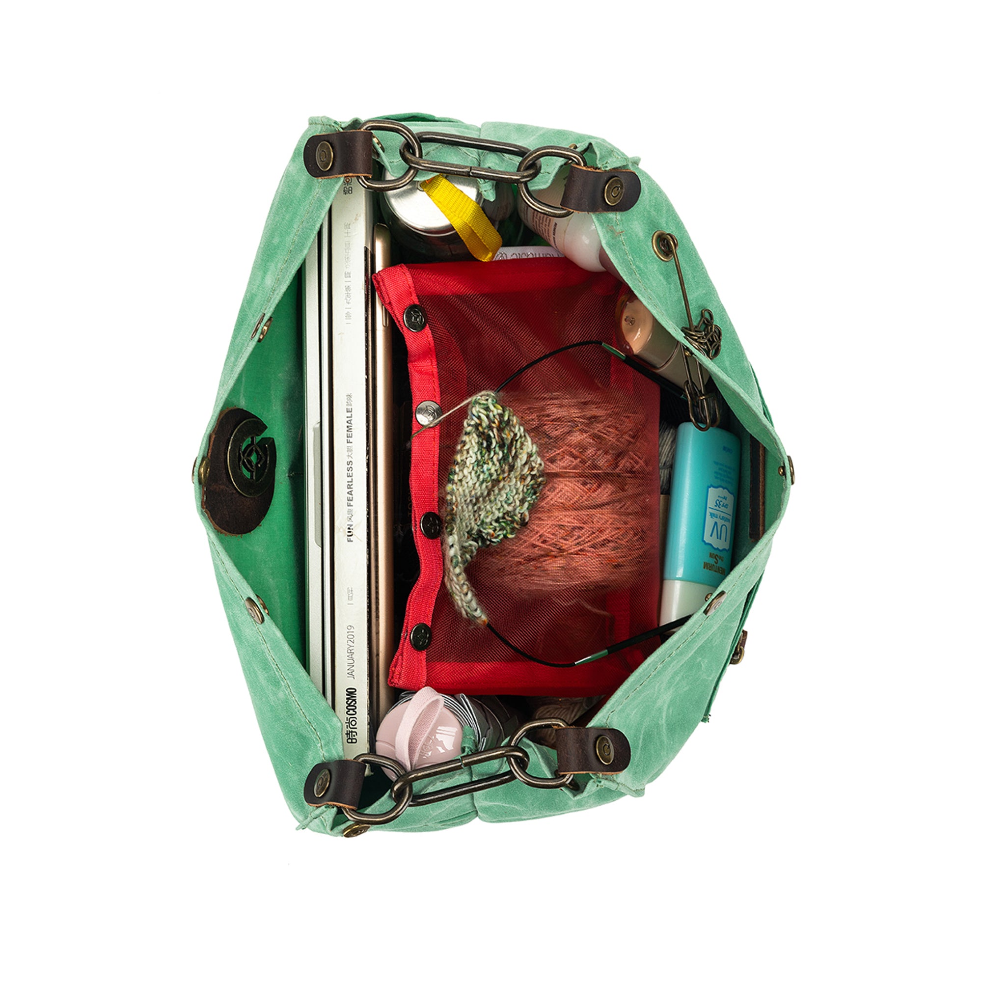 della Q Maker's Canvas Rucksack - Jade Green| Jimmybeanswool.com