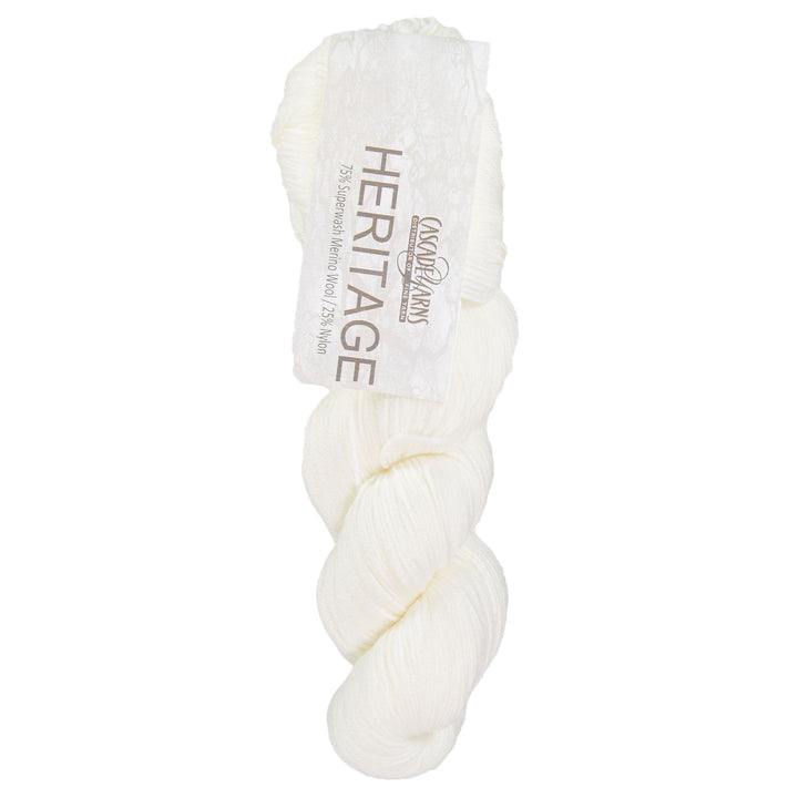 Cascade Yarns Heritage Yarn - 5682 White - Zoom Image