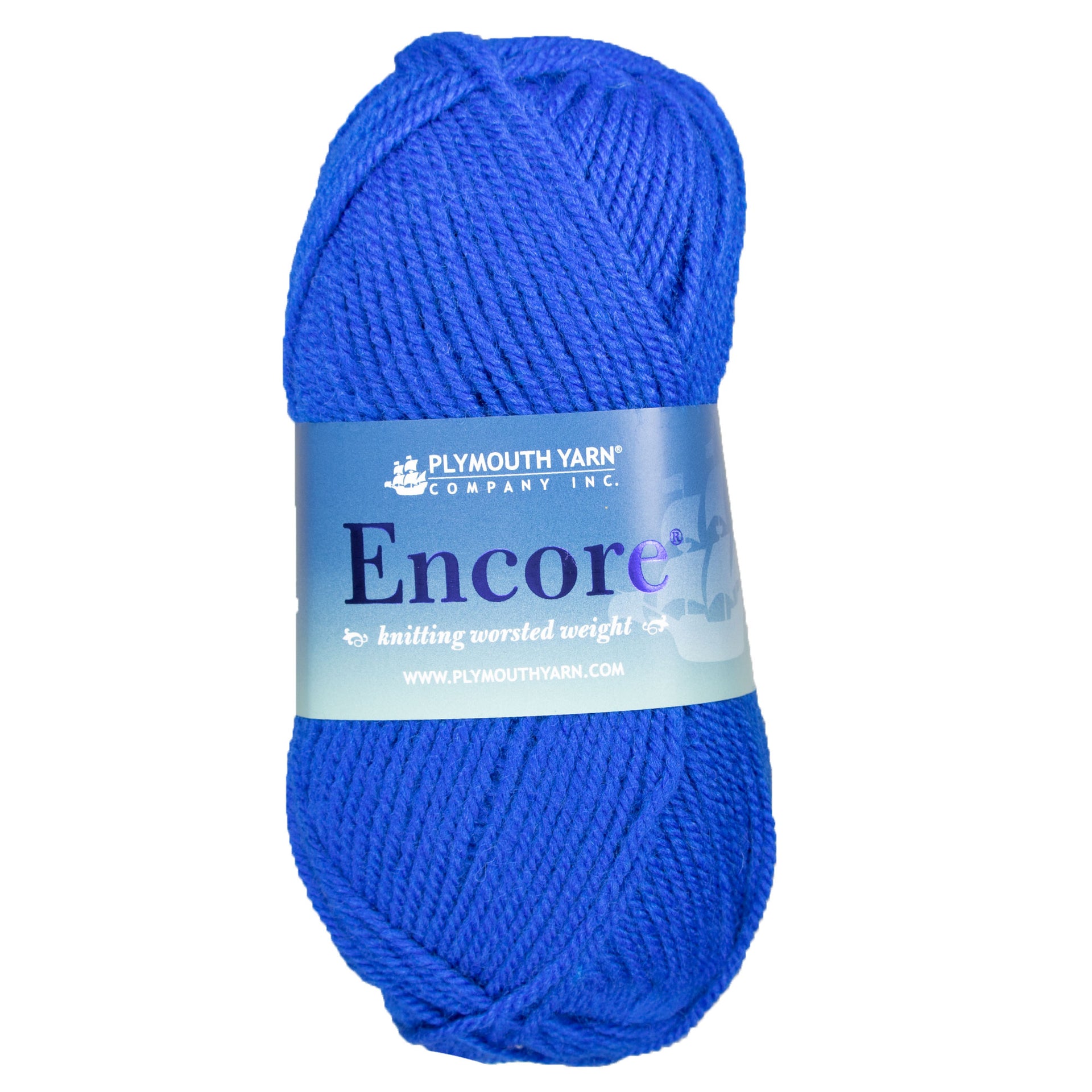 Plymouth Yarn Encore Worsted Yarn - 0133 Royal - Zoom Image

