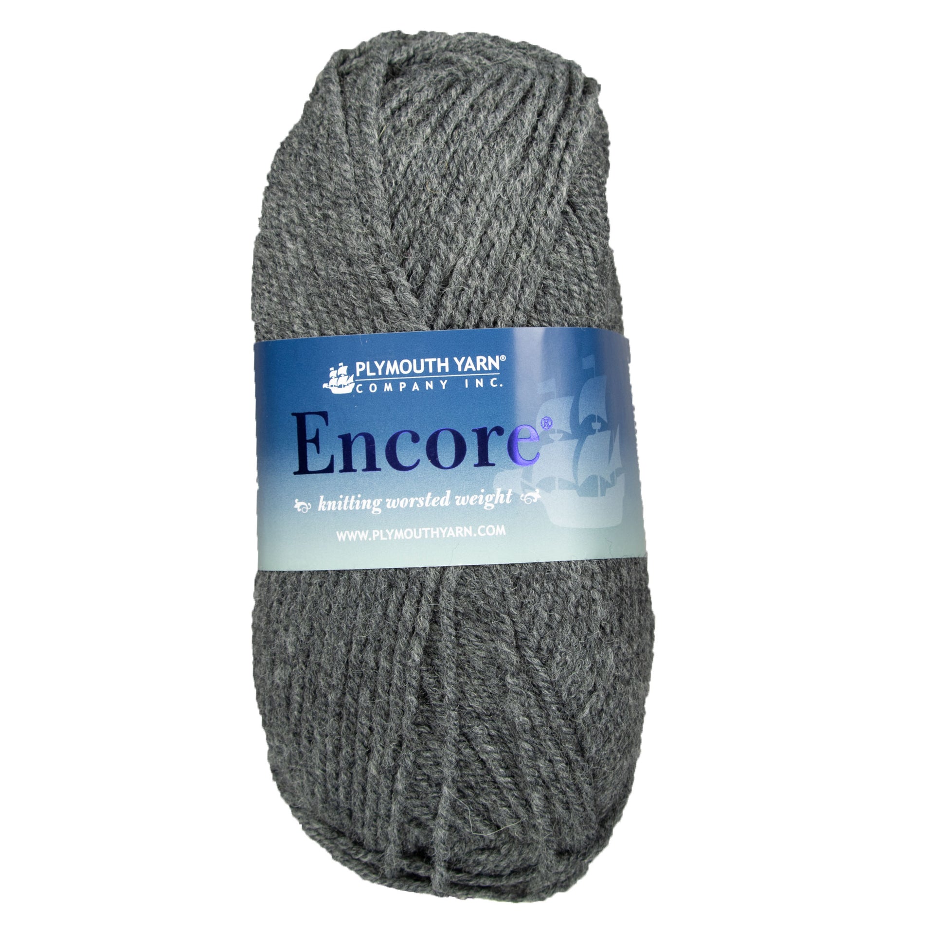 Plymouth Yarn Encore Worsted Yarn - 0389 Grayfrost Mix - Zoom Image

