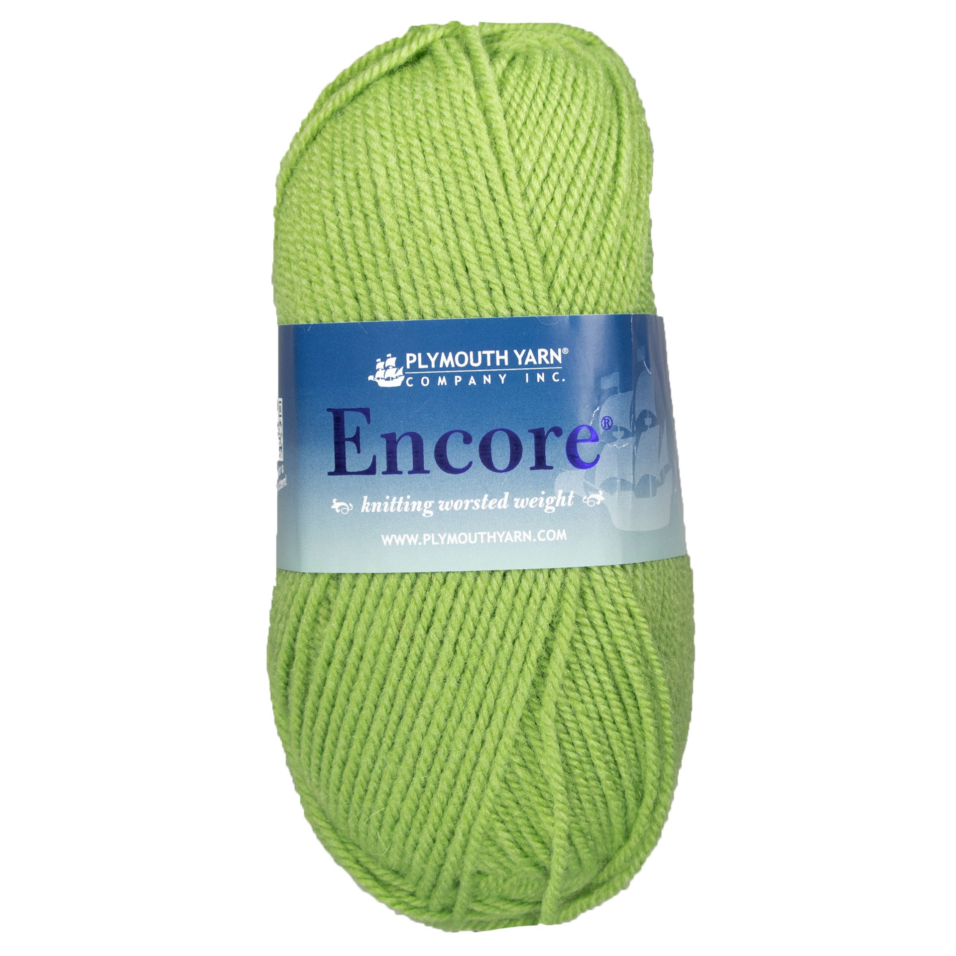 Plymouth Yarn Encore Worsted Yarn - 0451 Green Gremlin - Zoom Image
