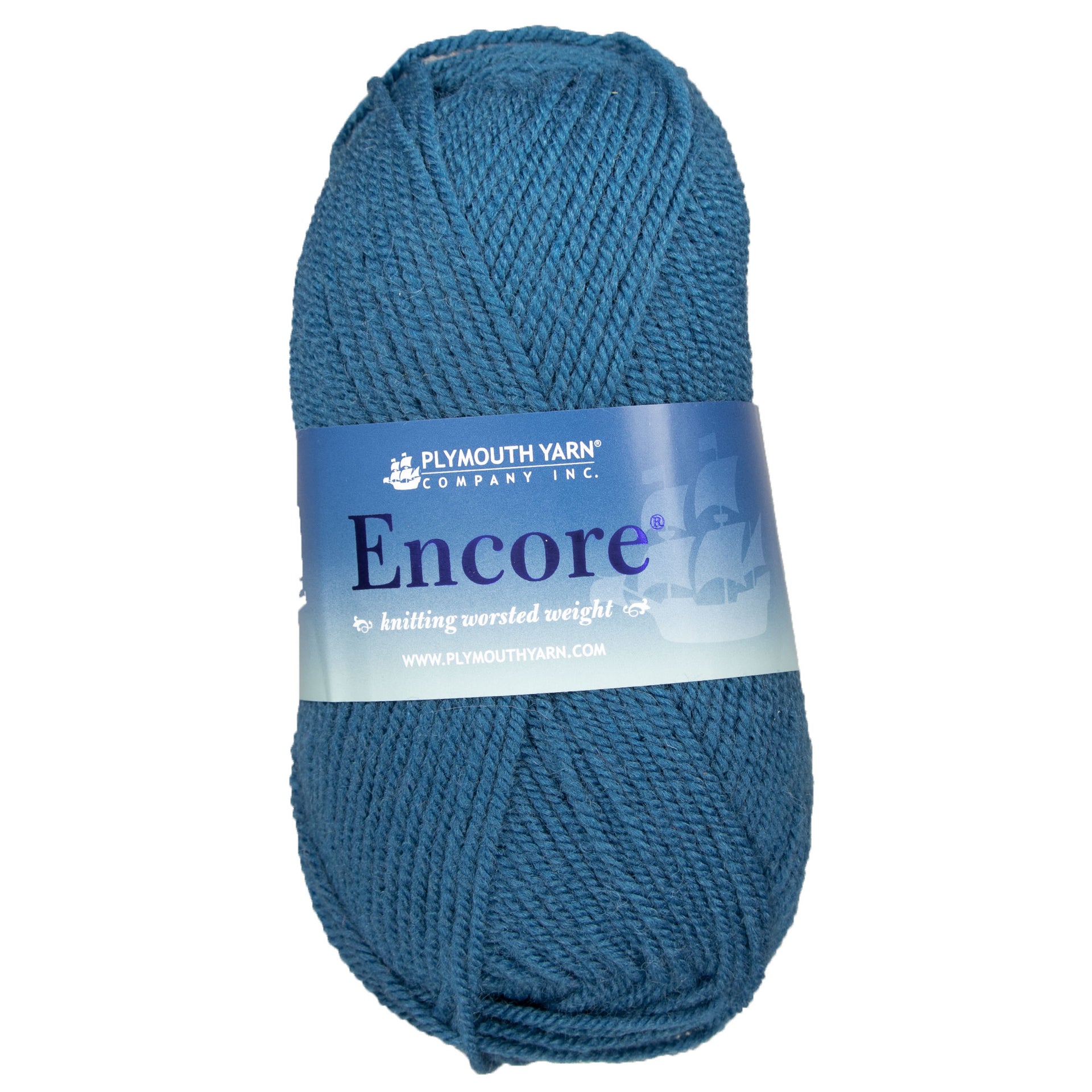 Plymouth Yarn Encore Worsted Yarn - 0598 Dark Wedgewood - Zoom Image
