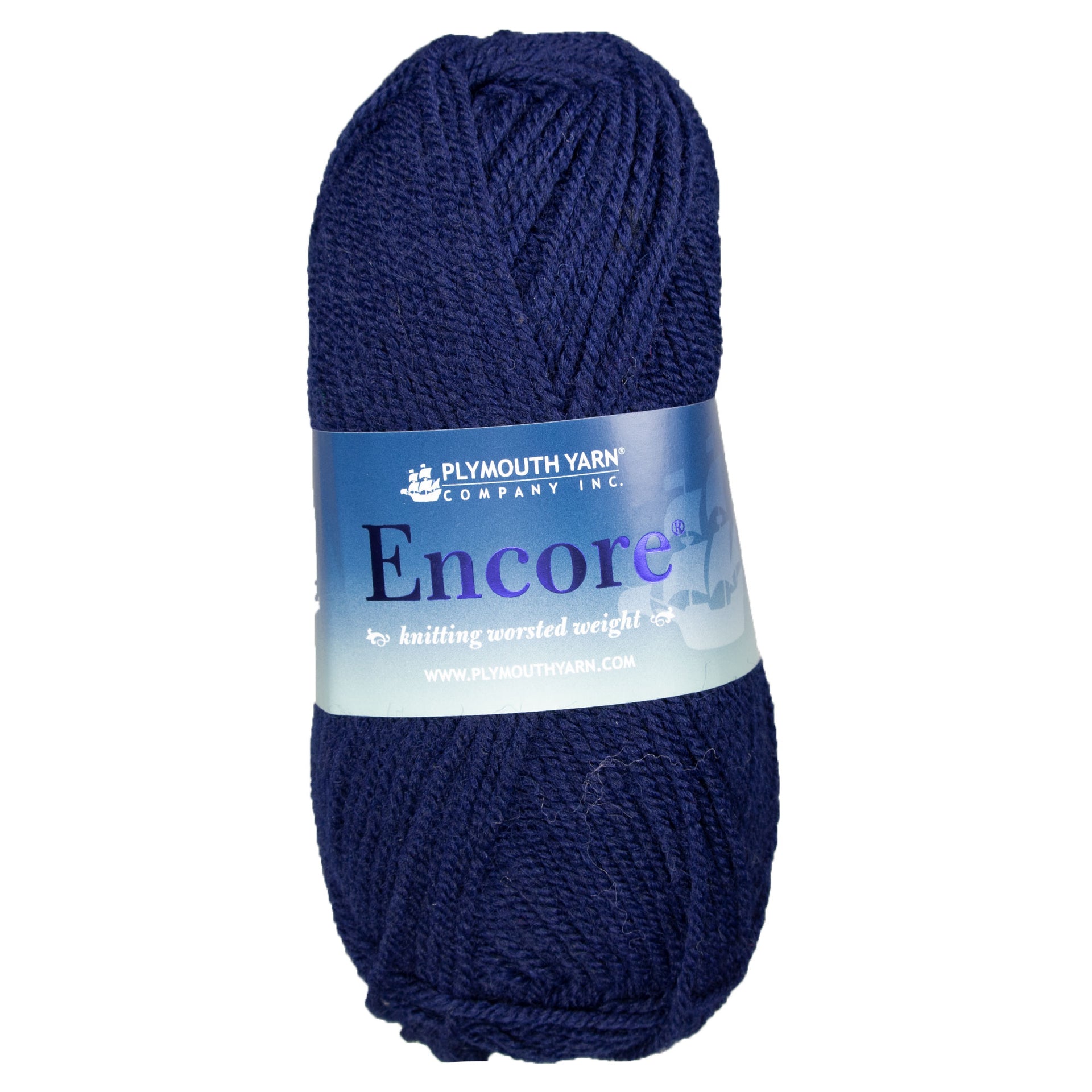 Plymouth Yarn Encore Worsted Yarn - 0848 Navy Blue - Zoom Image
