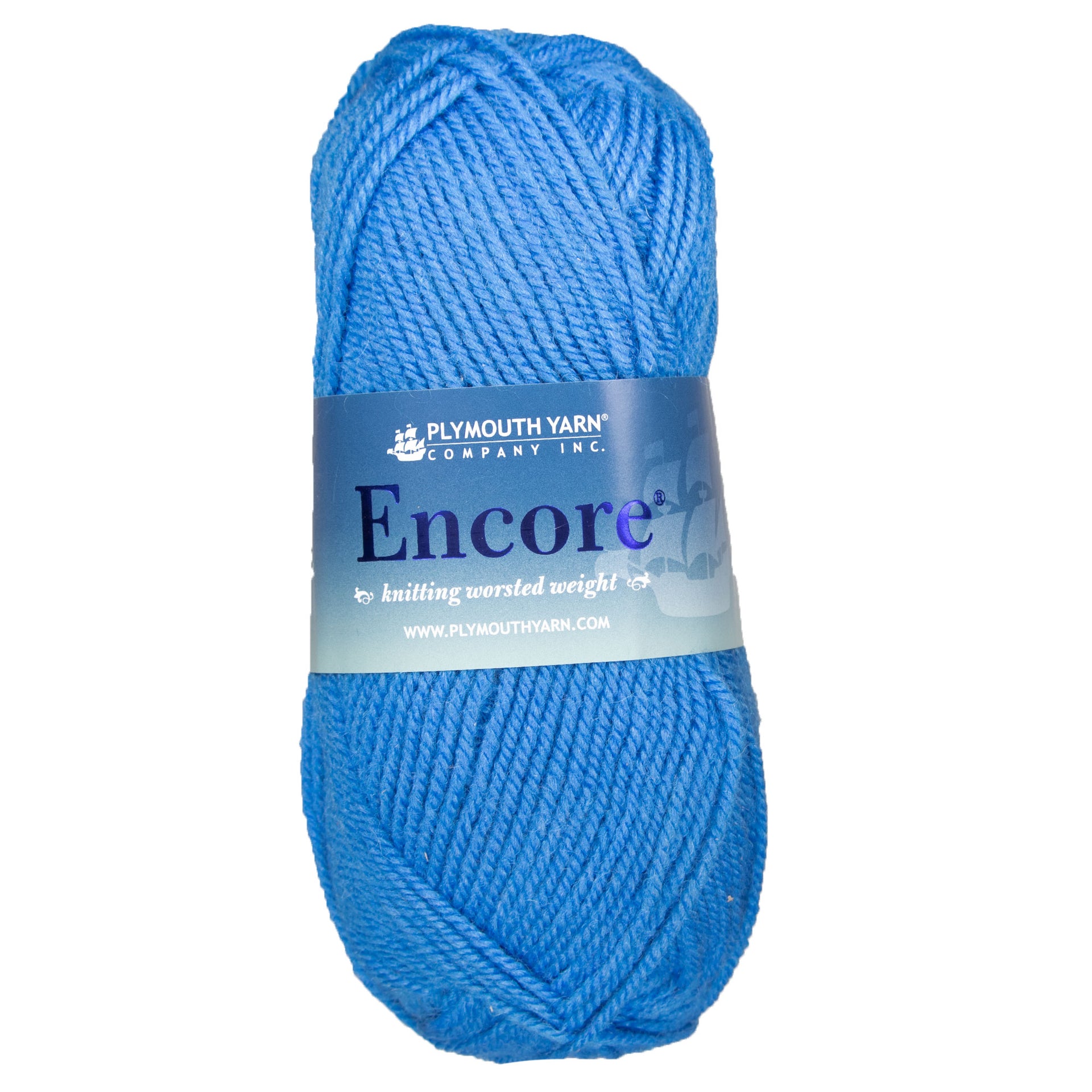 Plymouth Yarn Encore Worsted Yarn - 4045 Serenity Blue - Zoom Image
