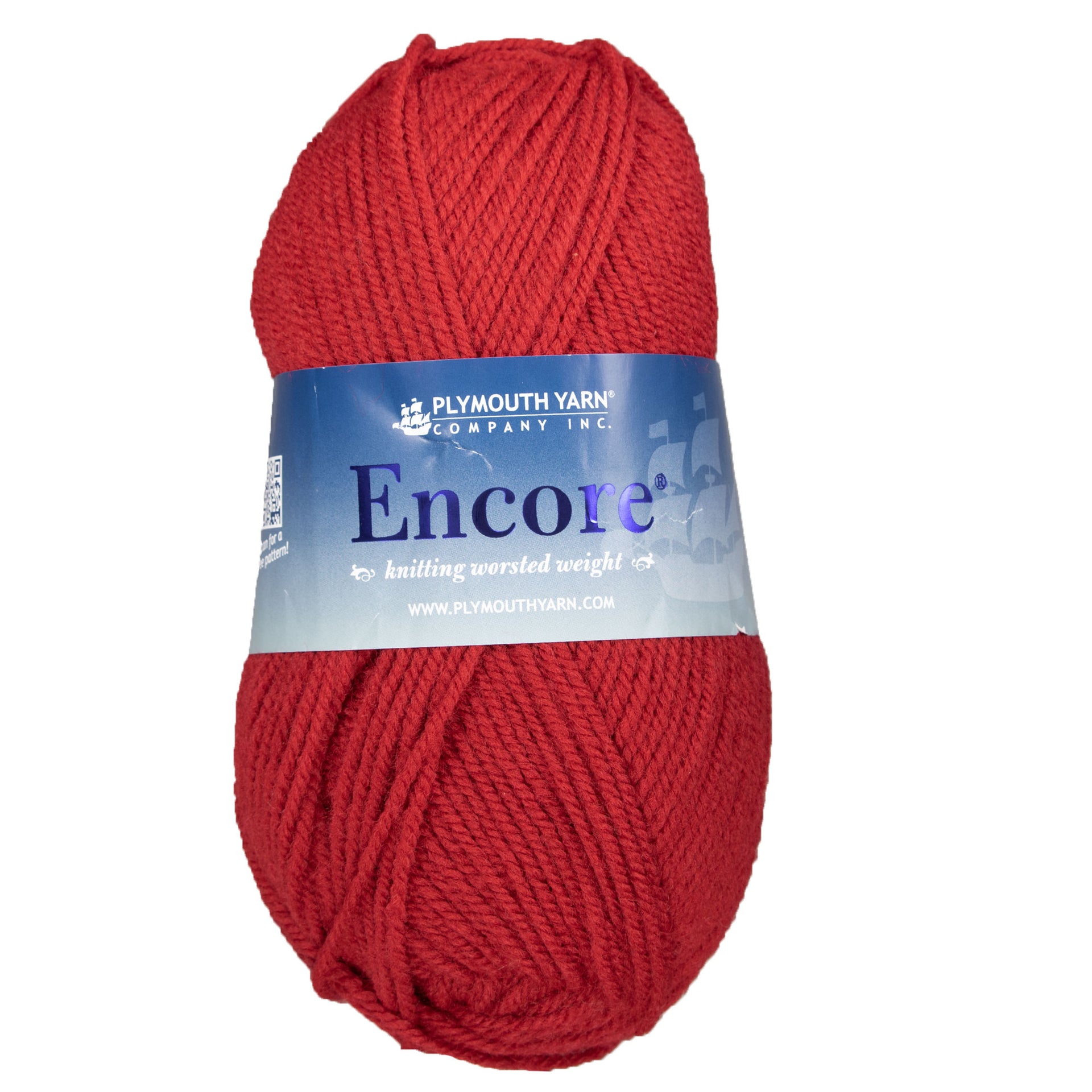 Plymouth Yarn Encore Worsted Yarn - 9601 Regal Red - Zoom Image
