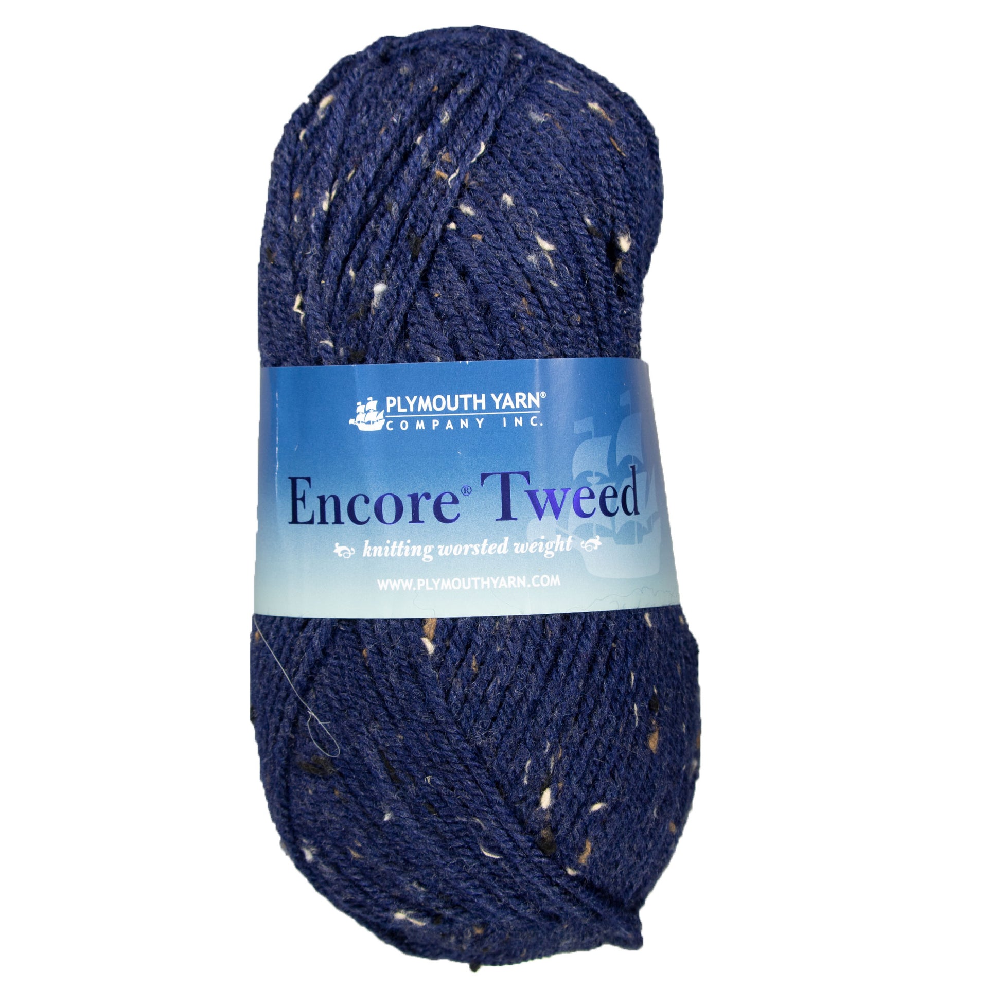 Plymouth Yarn Encore Tweed Yarn - 5854 Navy - Zoom Image
