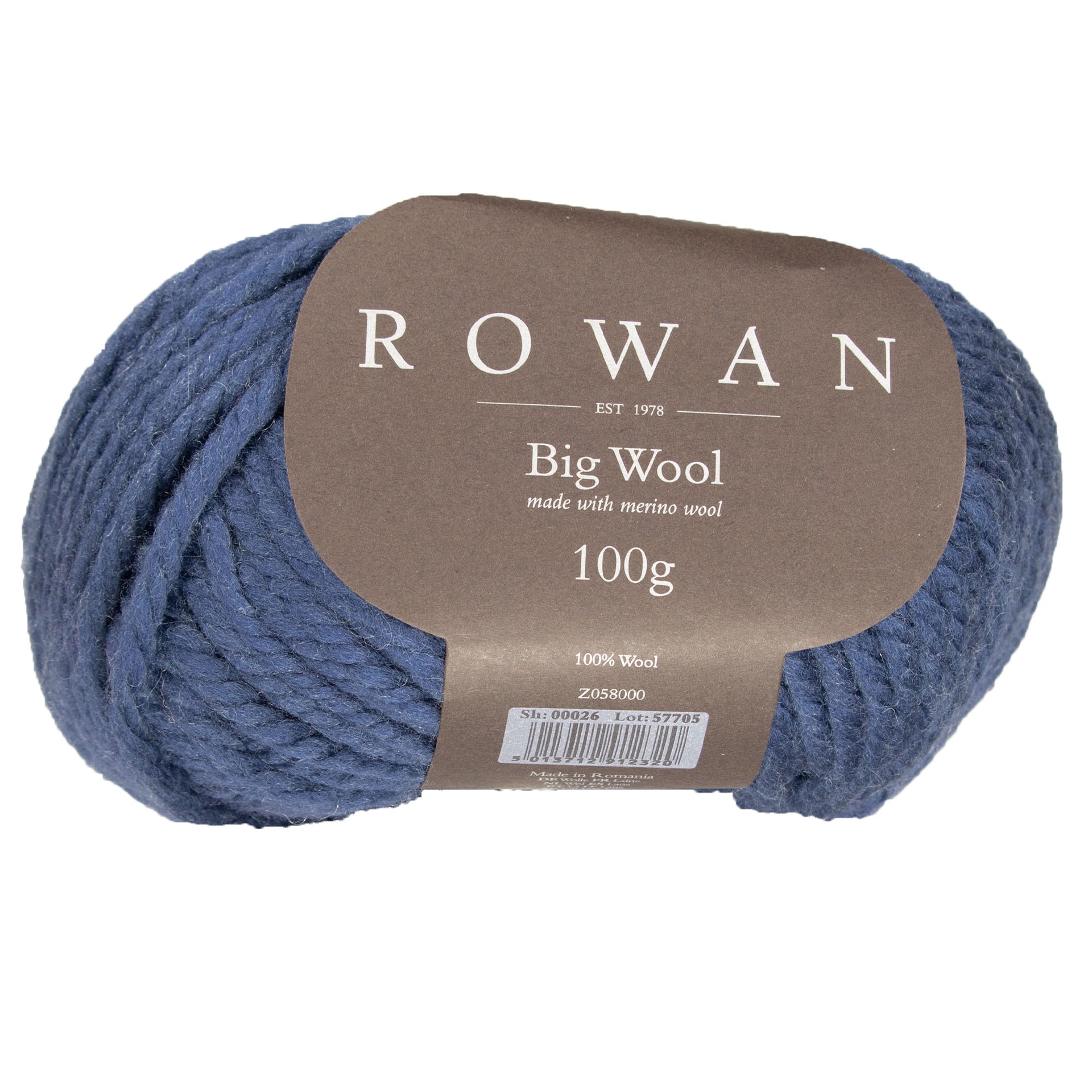 Rowan Big Wool Yarn - 26 Blue Velvet - Zoom Image
