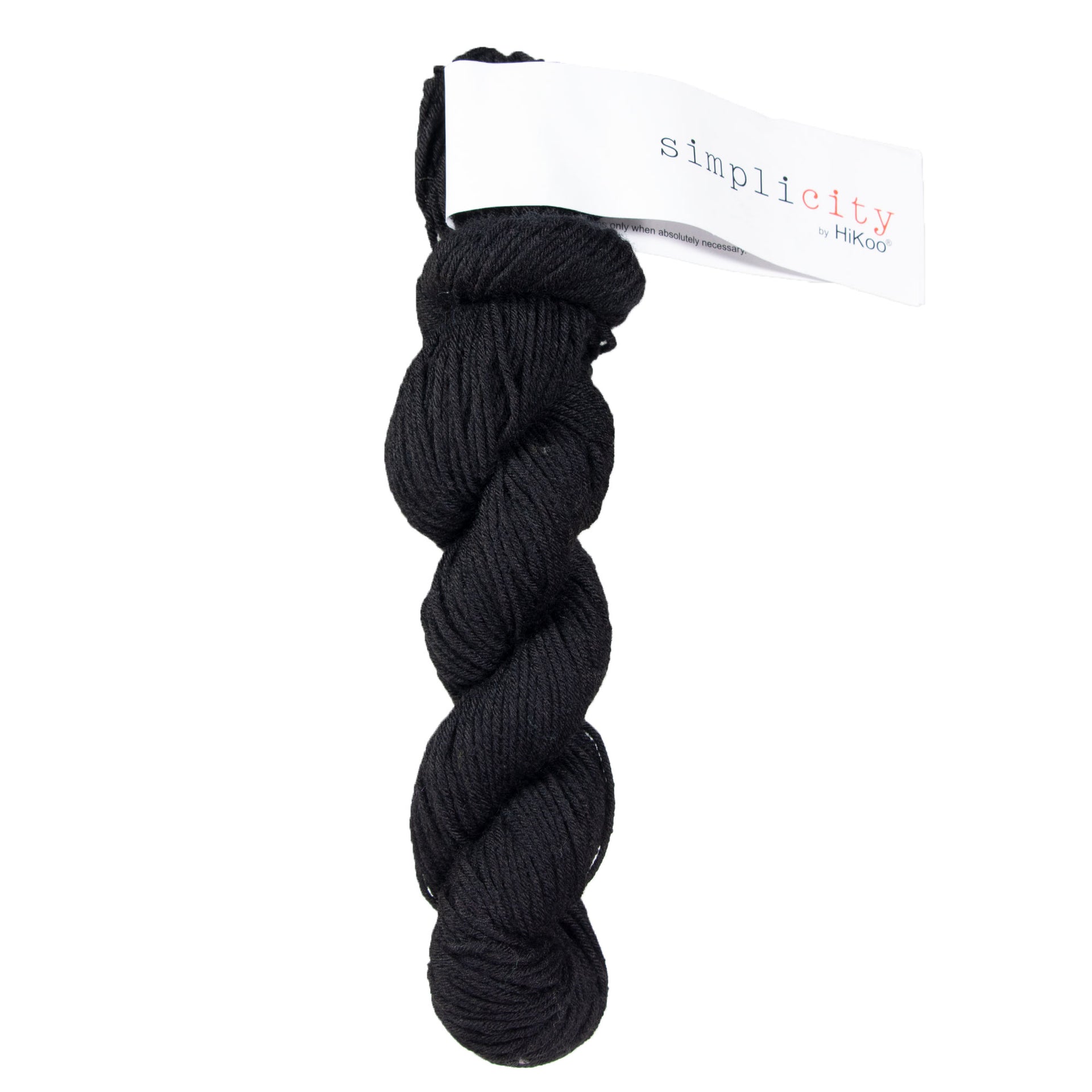 HiKoo Simplicity Yarn - 002 Black - Zoom Image
