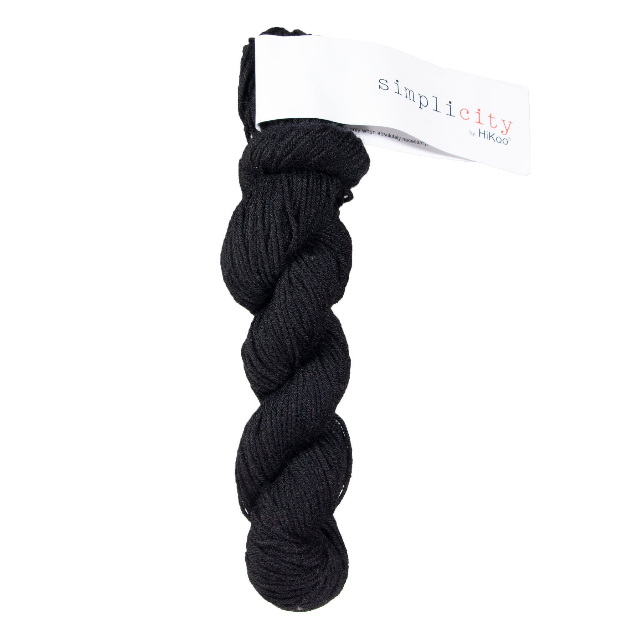 HiKoo Simplicity Yarn - 002 Black - Zoom Image