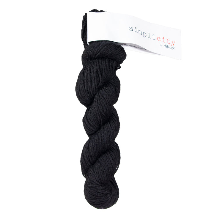 HiKoo Simplicity Yarn - 002 Black - Zoom Image