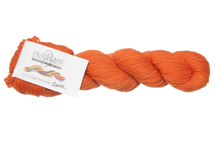 Cascade Yarns 220 Superwash Sport Yarn - 0822 Pumpkin - Extra Image