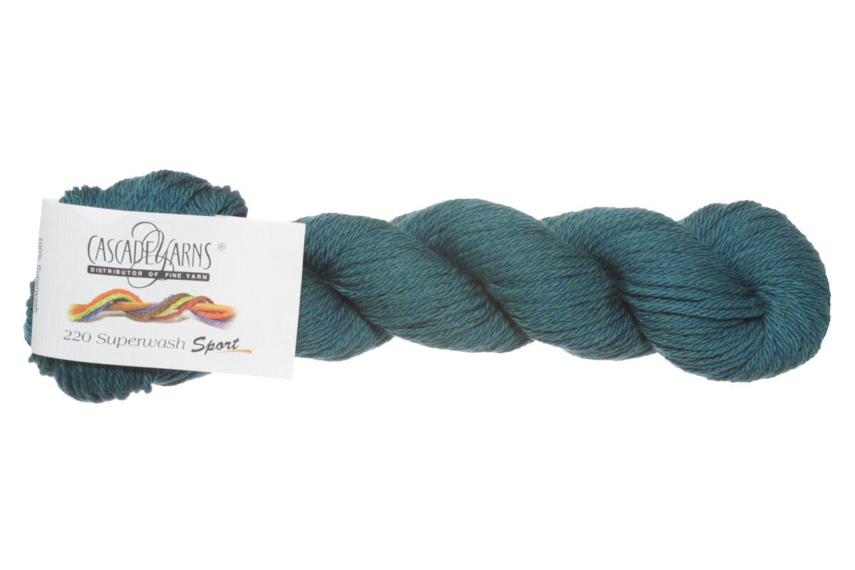 Cascade Yarns 220 Superwash Sport Yarn - 0859 Lake Chelan Heather - Extra Image
