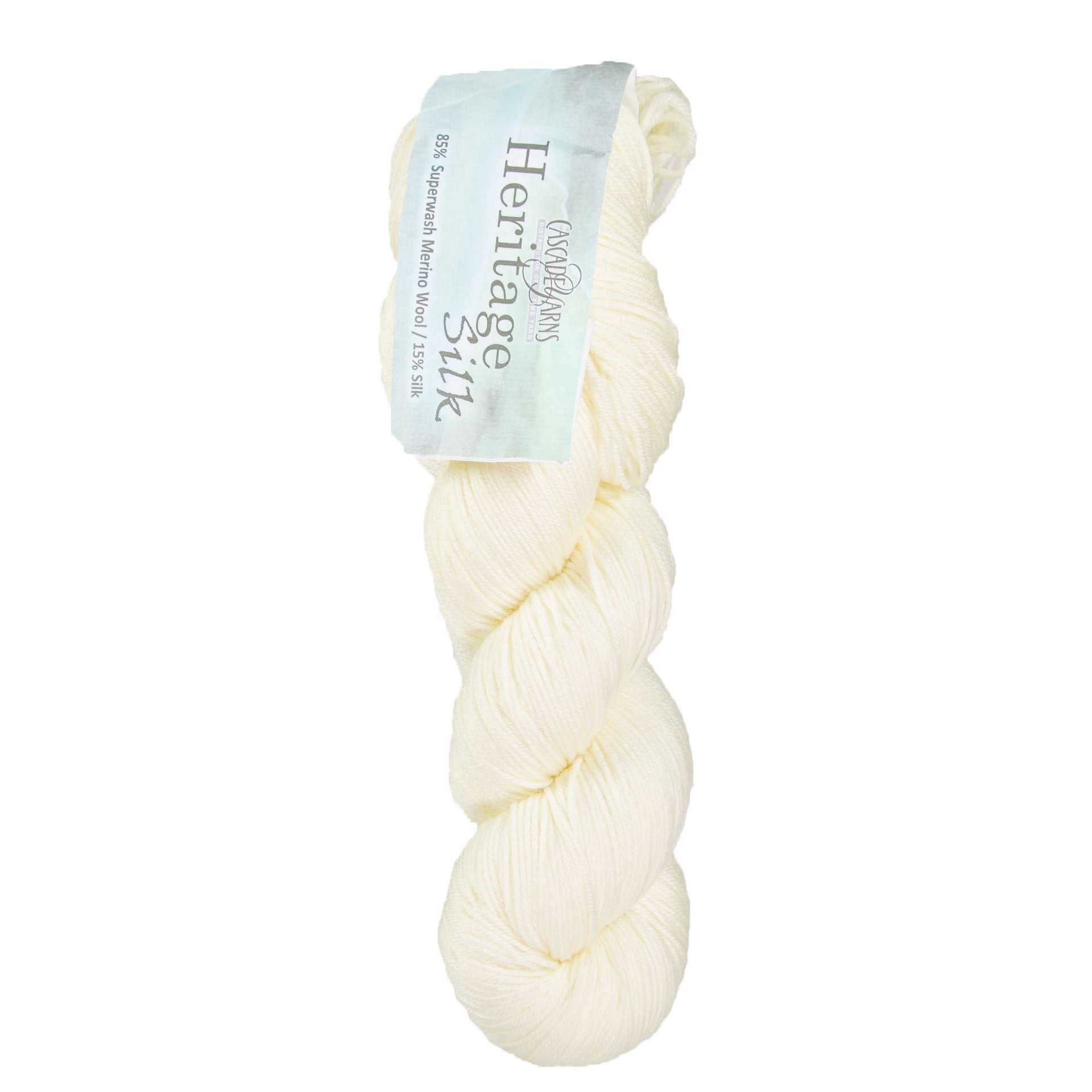 Cascade Yarns Heritage Silk Yarn - 5618 Snow - Zoom Image
