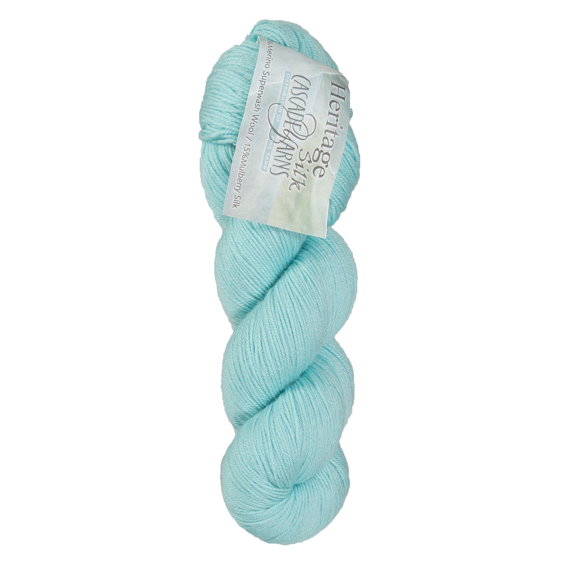 Cascade Yarns Heritage Silk Yarn - 5630 Aqua Foam - Zoom Image
