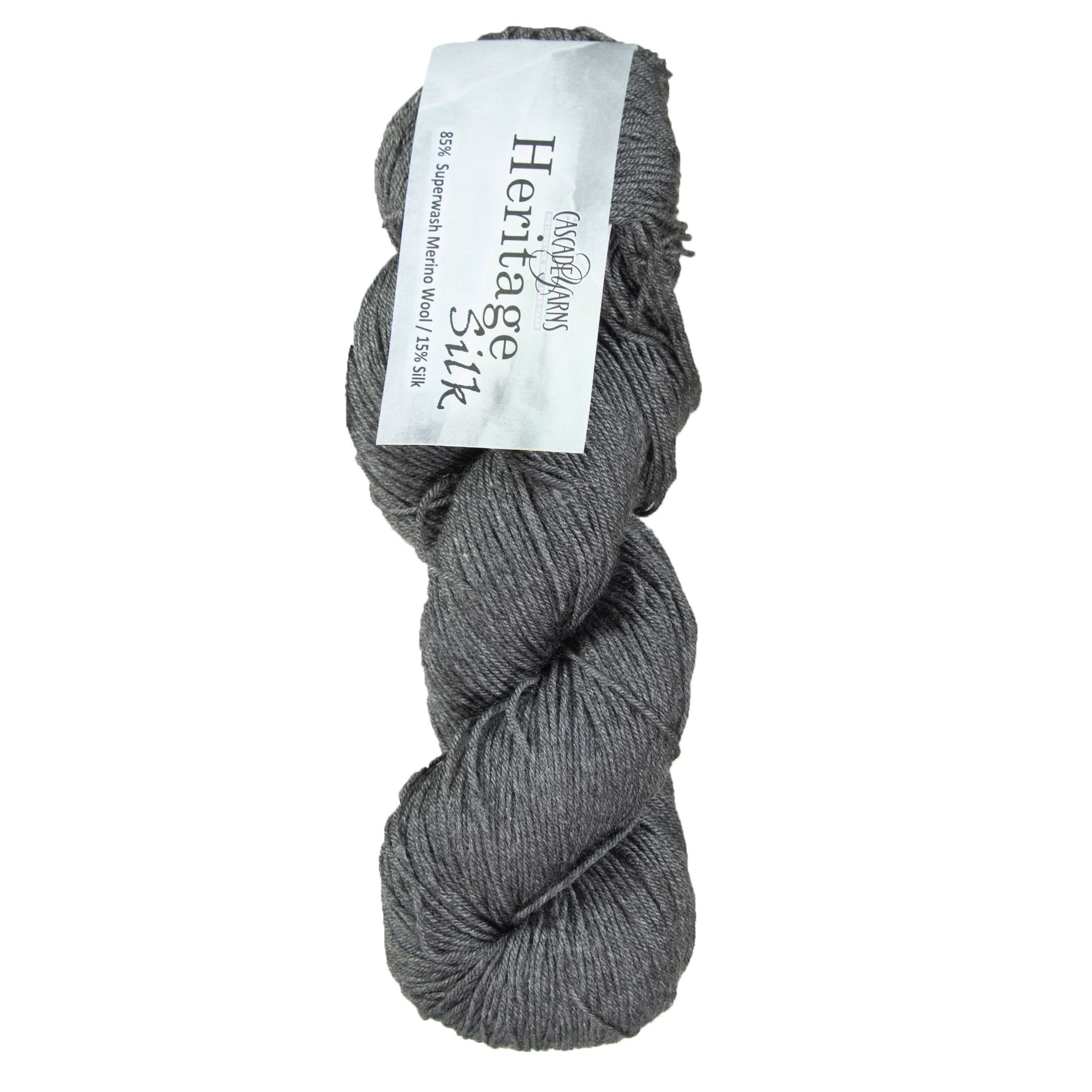 Cascade Yarns Heritage Silk Yarn - 5631 Charcoal - Zoom Image
