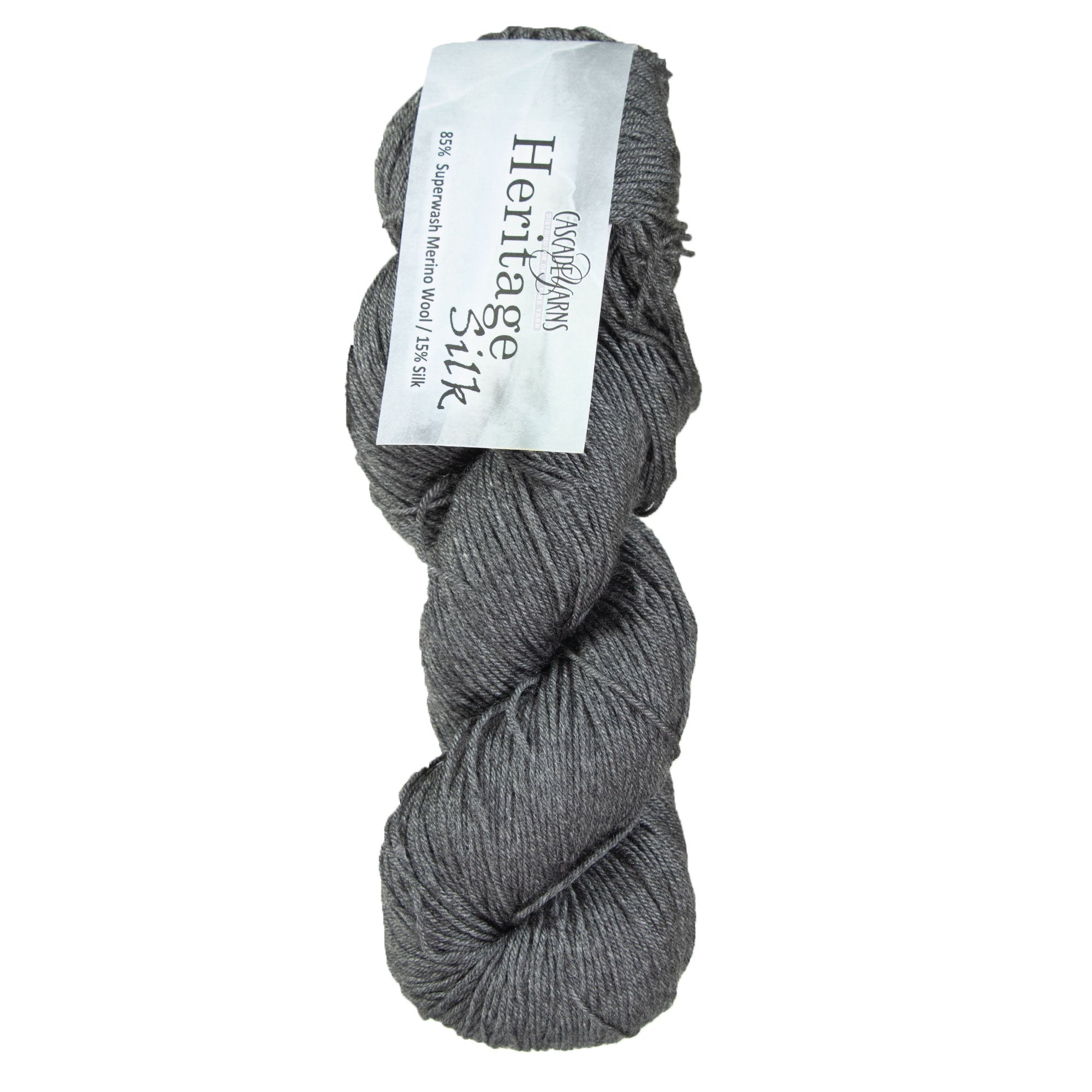 Cascade Yarns Heritage Silk Yarn - 5631 Charcoal - Zoom Image