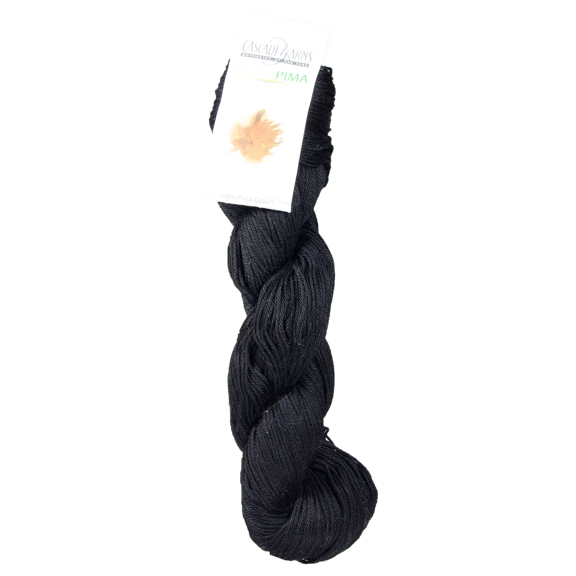 Cascade Yarns Ultra Pima Yarn - 3754 True Black - Zoom Image
