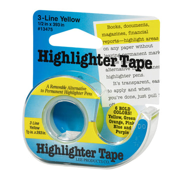 Lee Products Highlighter Tape - Yellow - Zoom Image