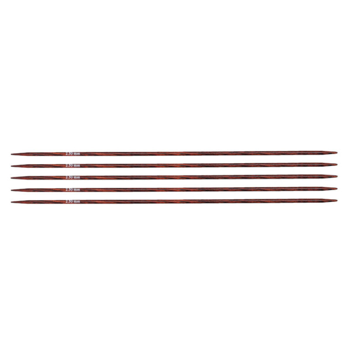 KnitPro Dreamz Double Point Needles - US 1.5 - 5" (2.5mm) Burgundy Rose - Extra Image
