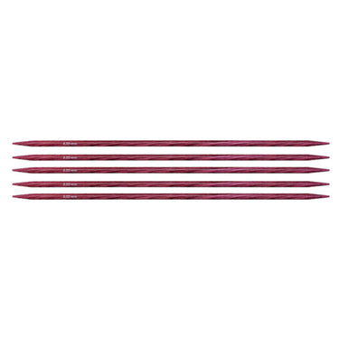 KnitPro Dreamz Double Point Needles - US 6 - 5" (4.0mm) Fuchsia Fan - Zoom Image