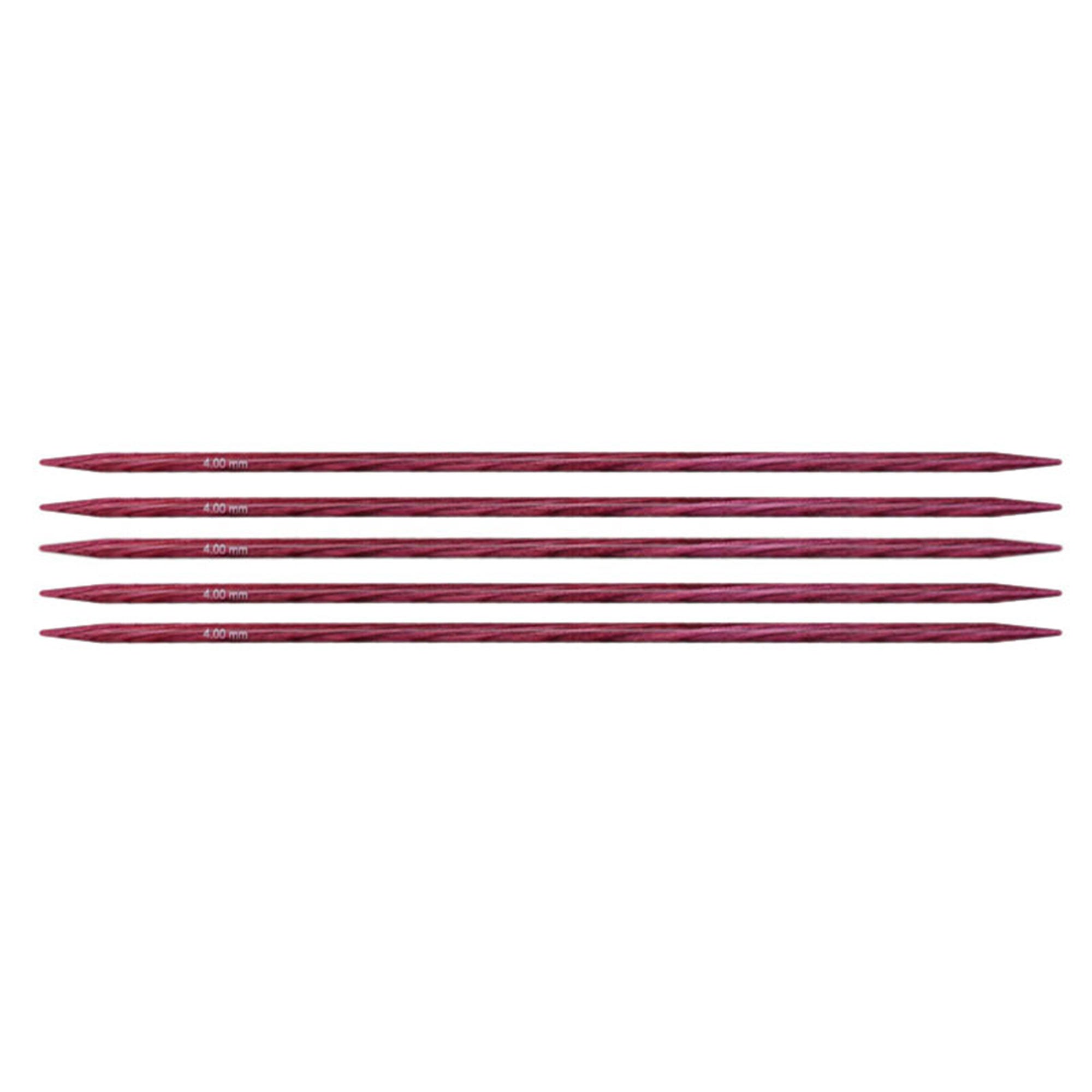 KnitPro Dreamz Double Point Needles - US 6 - 5" (4.0mm) Fuchsia Fan - Zoom Image