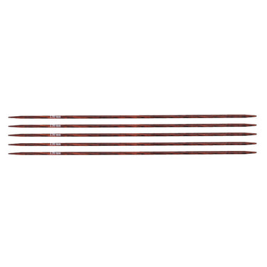 KnitPro Dreamz Double Point Needles - US 1.5 - 6" (2.5mm) Burgundy Rose - Zoom Image