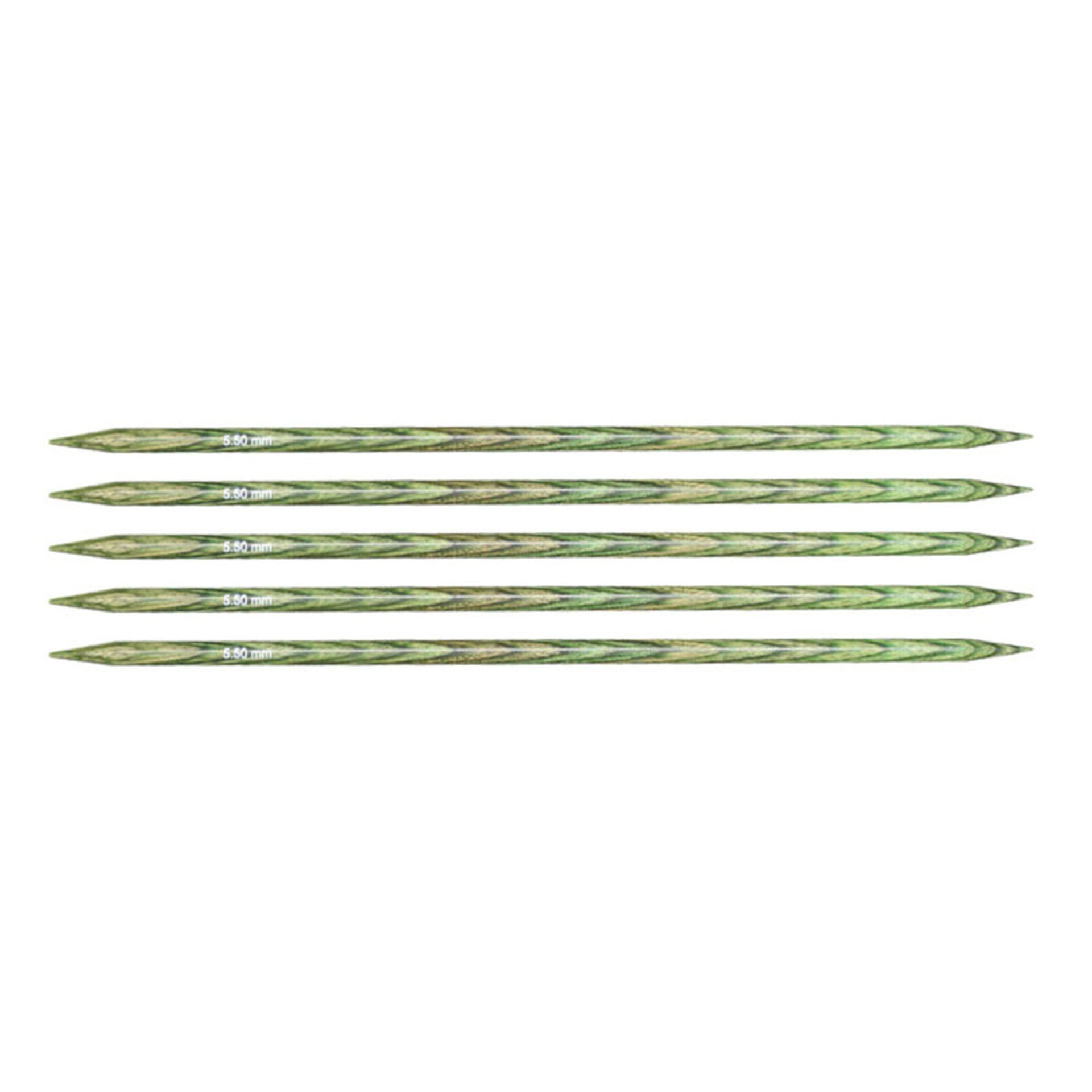 KnitPro Dreamz Double Point Needles - US 9 - 8" (5.5mm) Misty Green - Zoom Image
