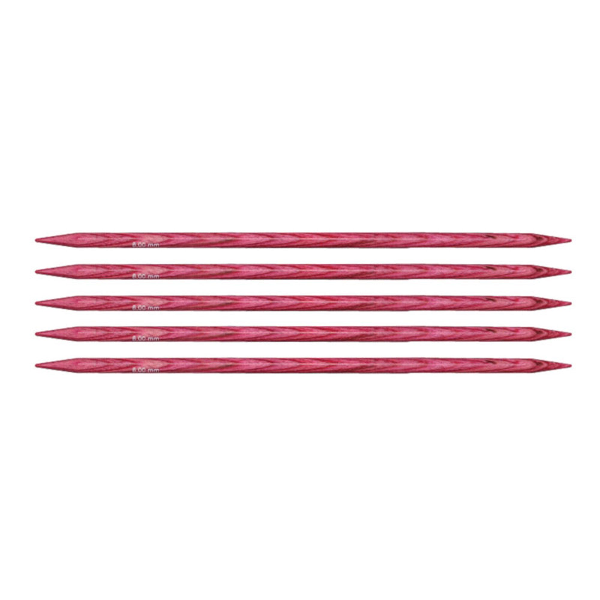 KnitPro Dreamz Double Point Needles - US 10 - 8" (6.0mm) Candy Pink - Zoom Image