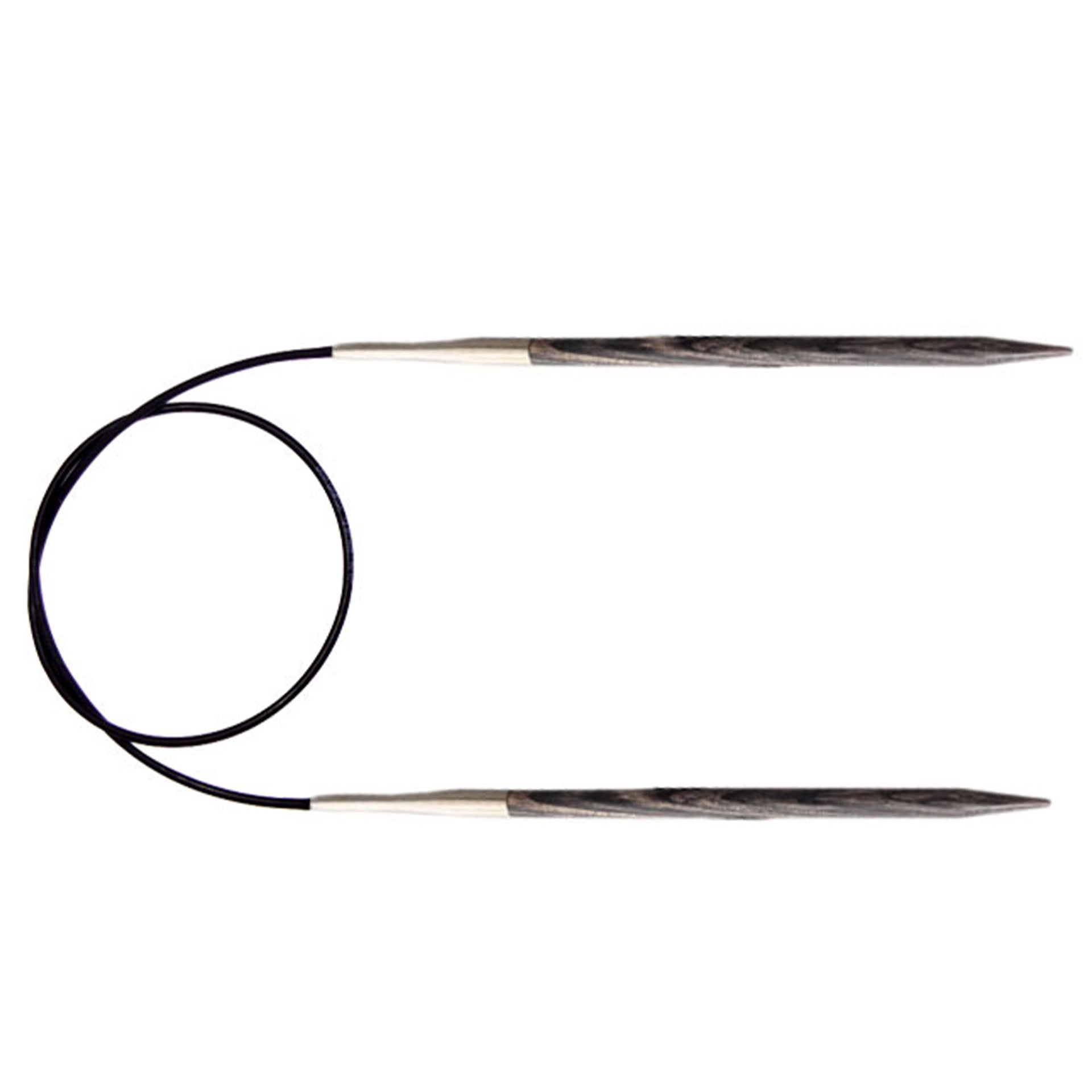 KnitPro Dreamz Fixed Circular Needles - US 7 - 32" Grey Onyx - Zoom Image
